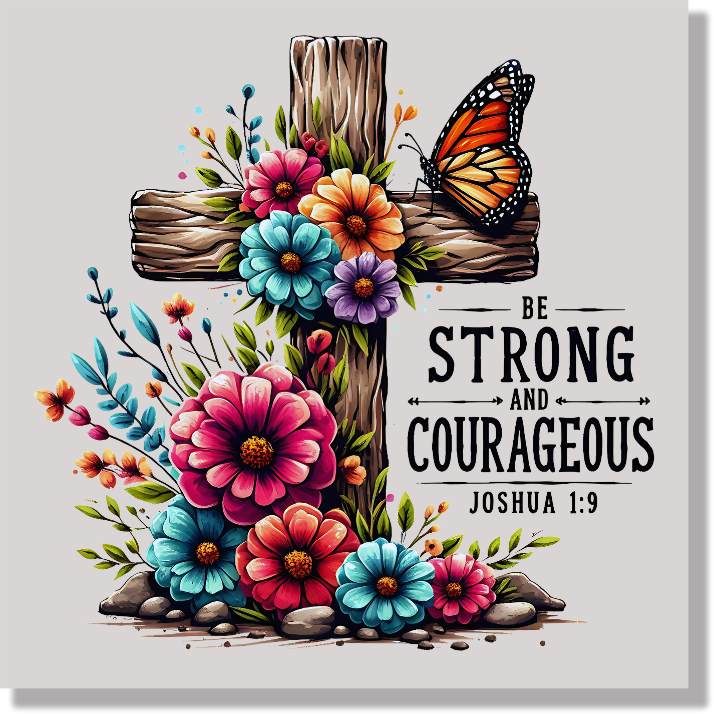 Be Strong And Courageous  DTF Transfer