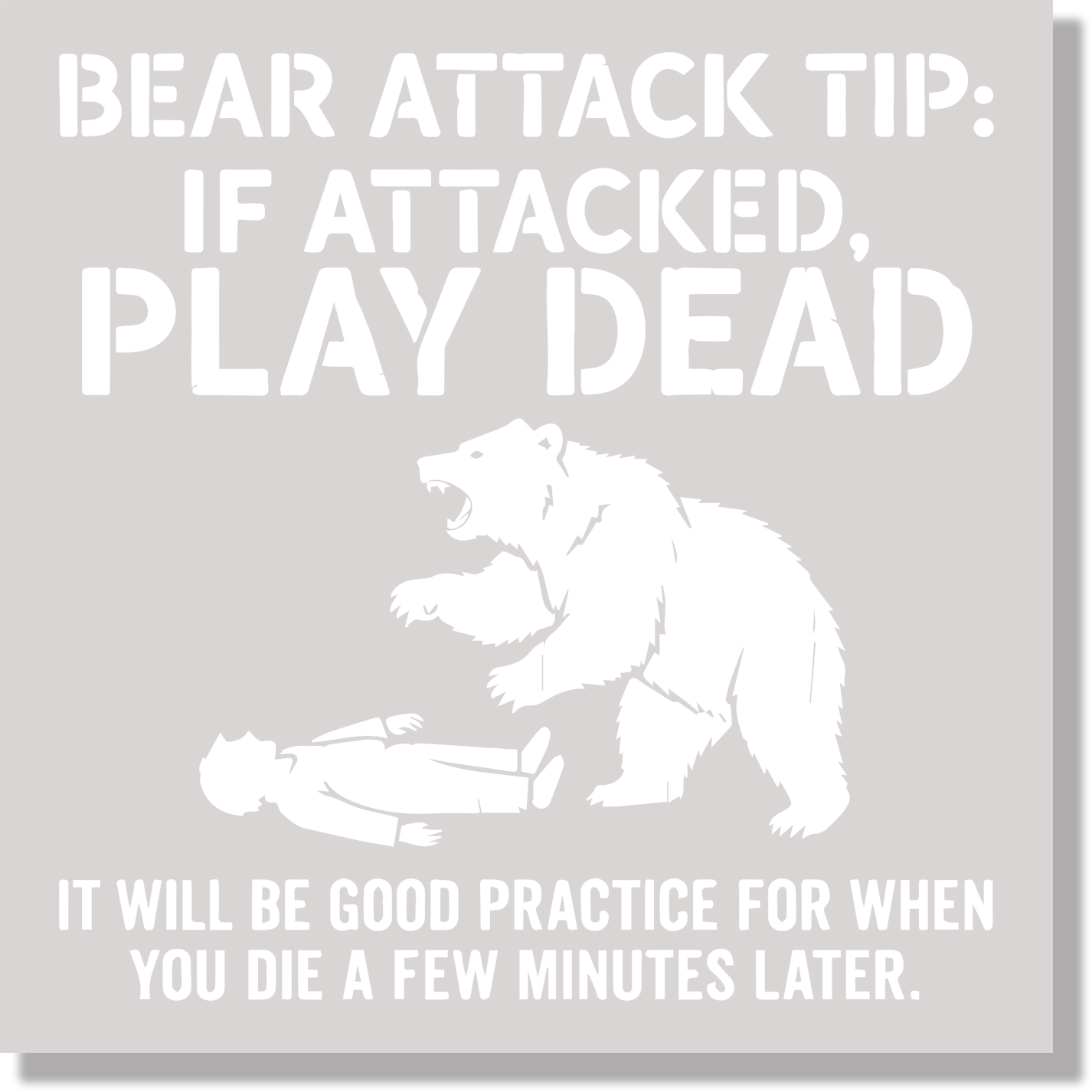 Bear Attack Tip Funny DTF Transfer