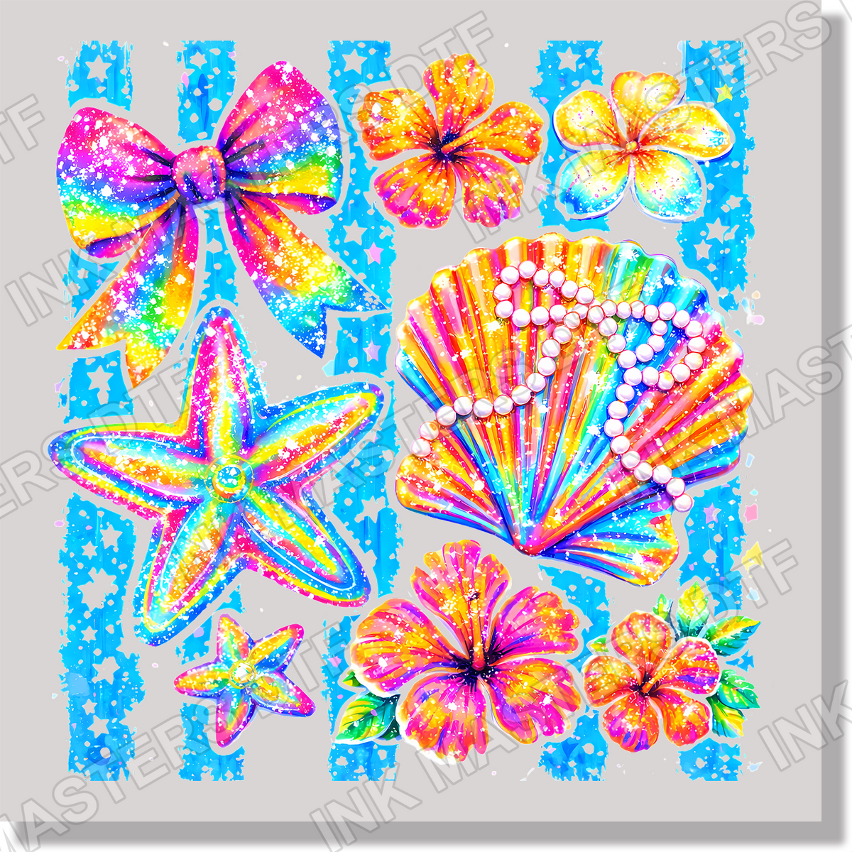 Beautiful Seashells DTF Transfer
