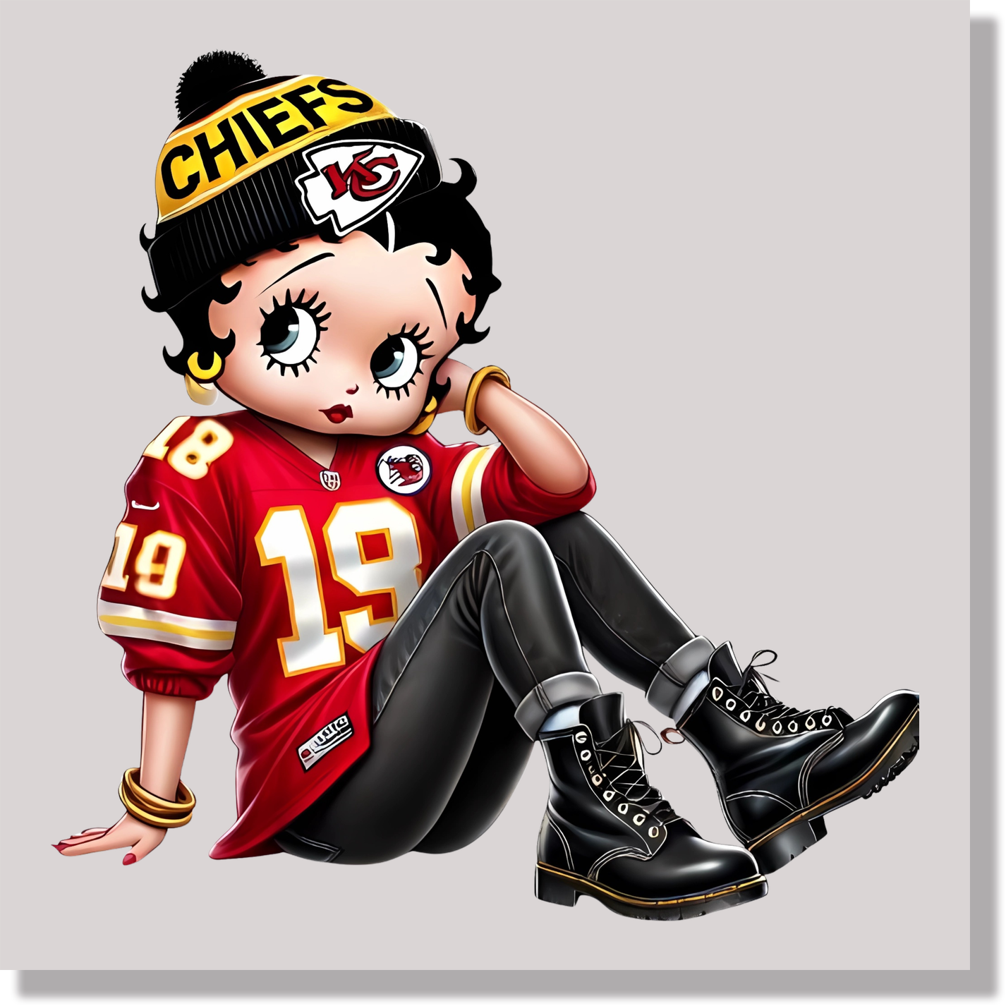 Betty Boop Chiefs DTF Transfer