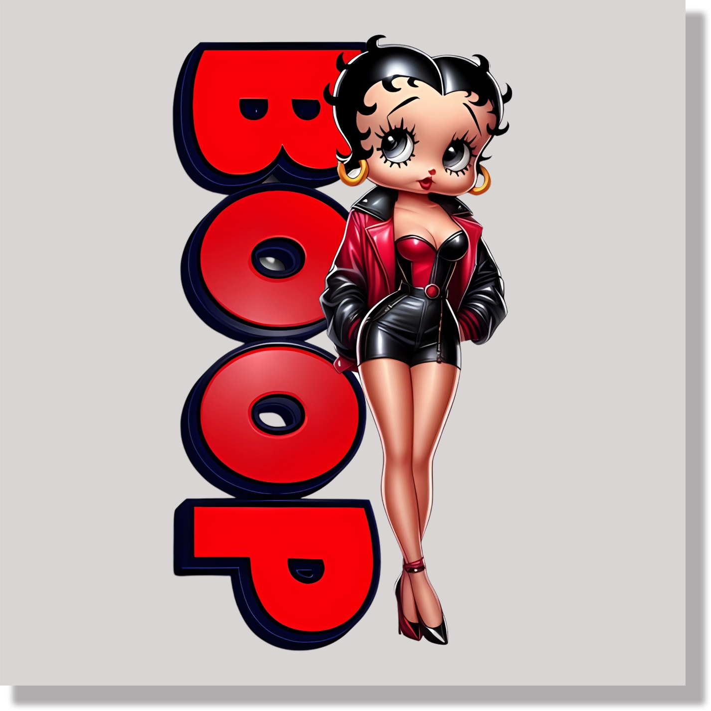 Betty Boop Red DTF Transfer