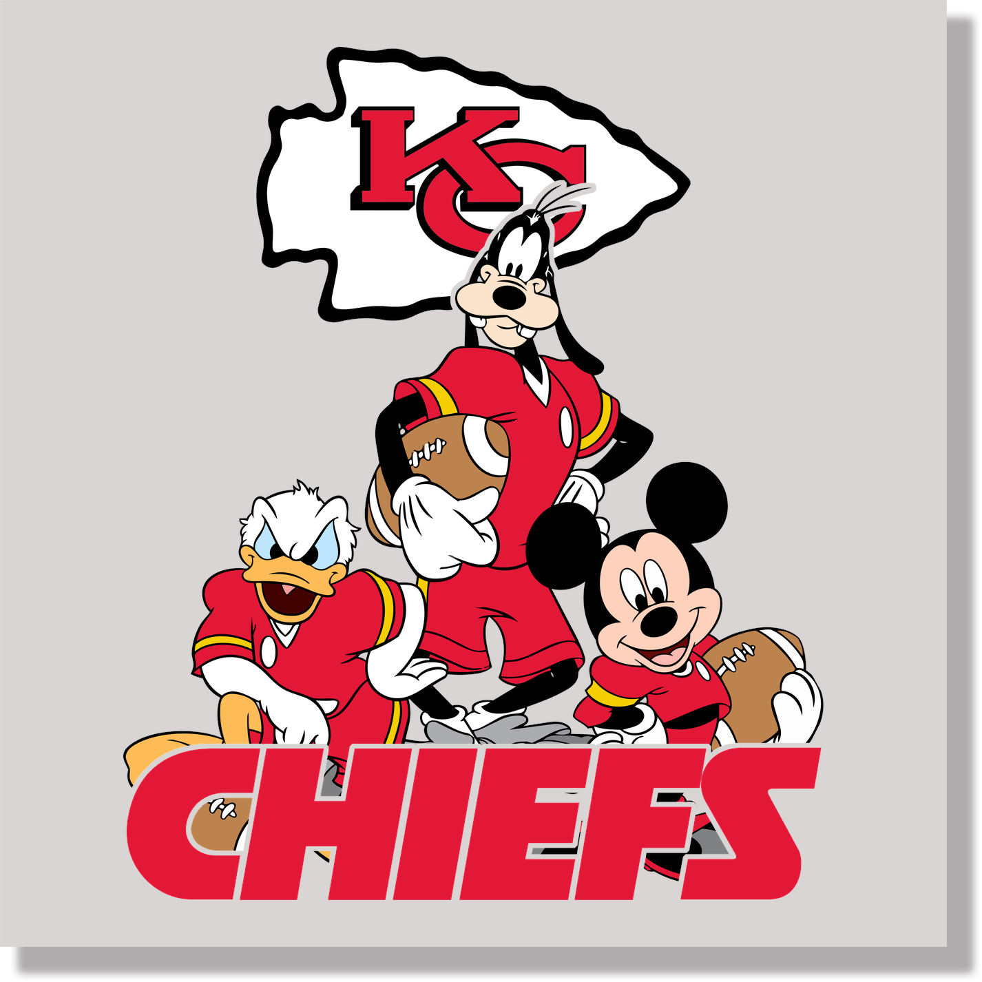 Chiefs Football Mickey & Friends DTF Transfer