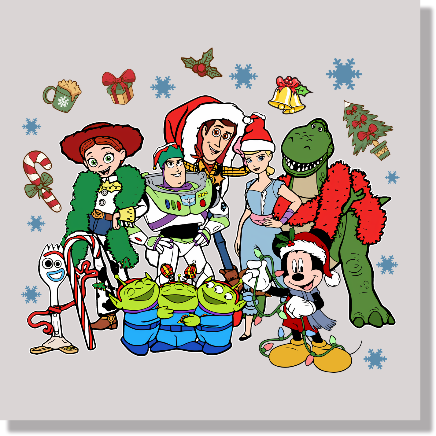 Christmas Toy Story & Mickey DTF Transfer