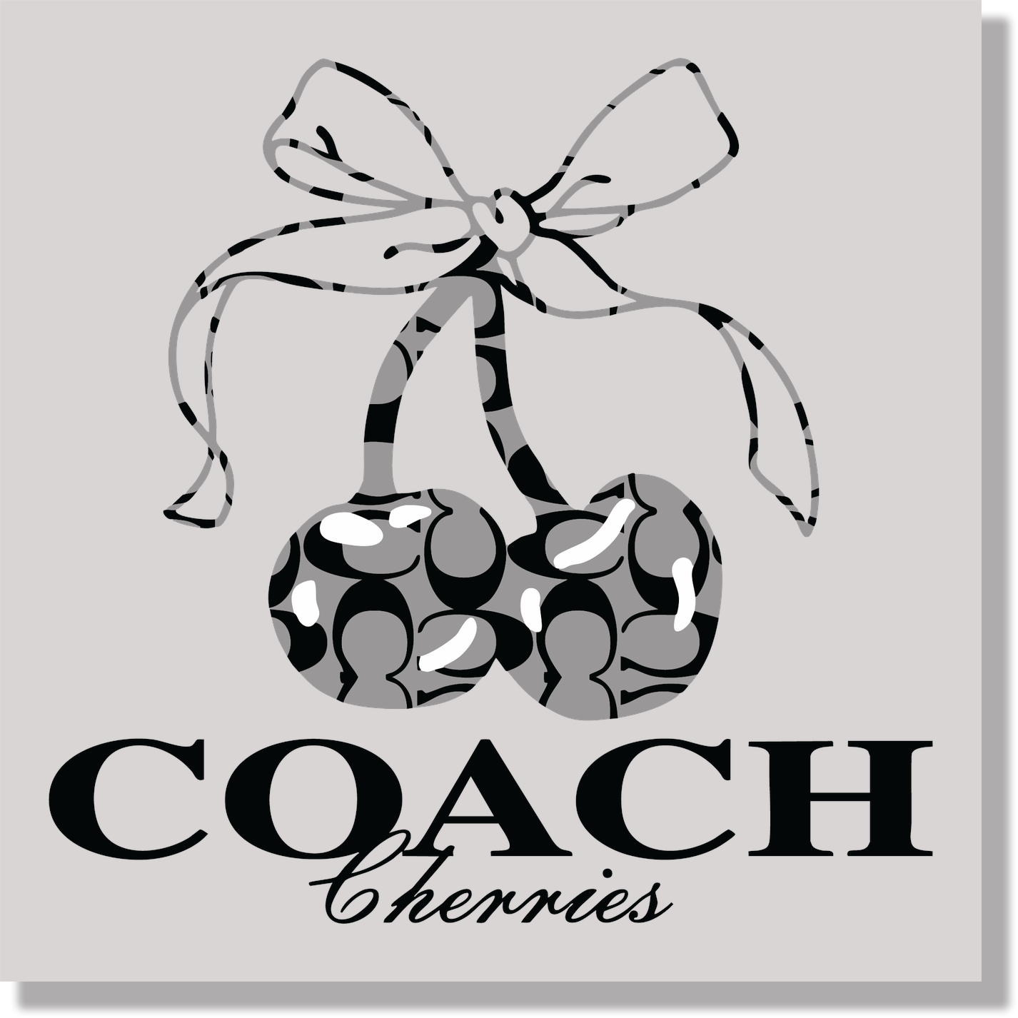Coach Cherries Black DTF Transfer