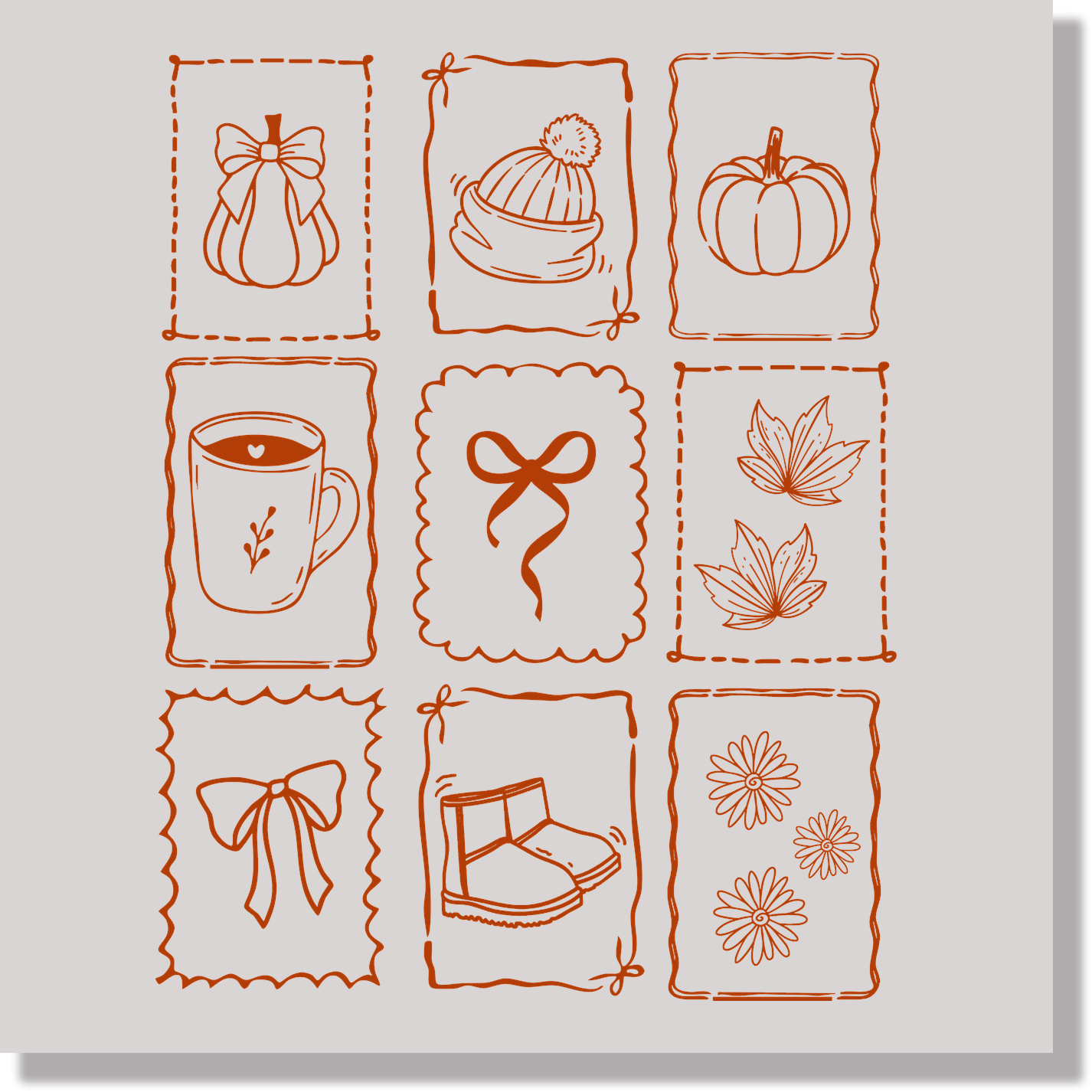 Cozy Autumn Thanksgiving & Fall  DTF Transfer