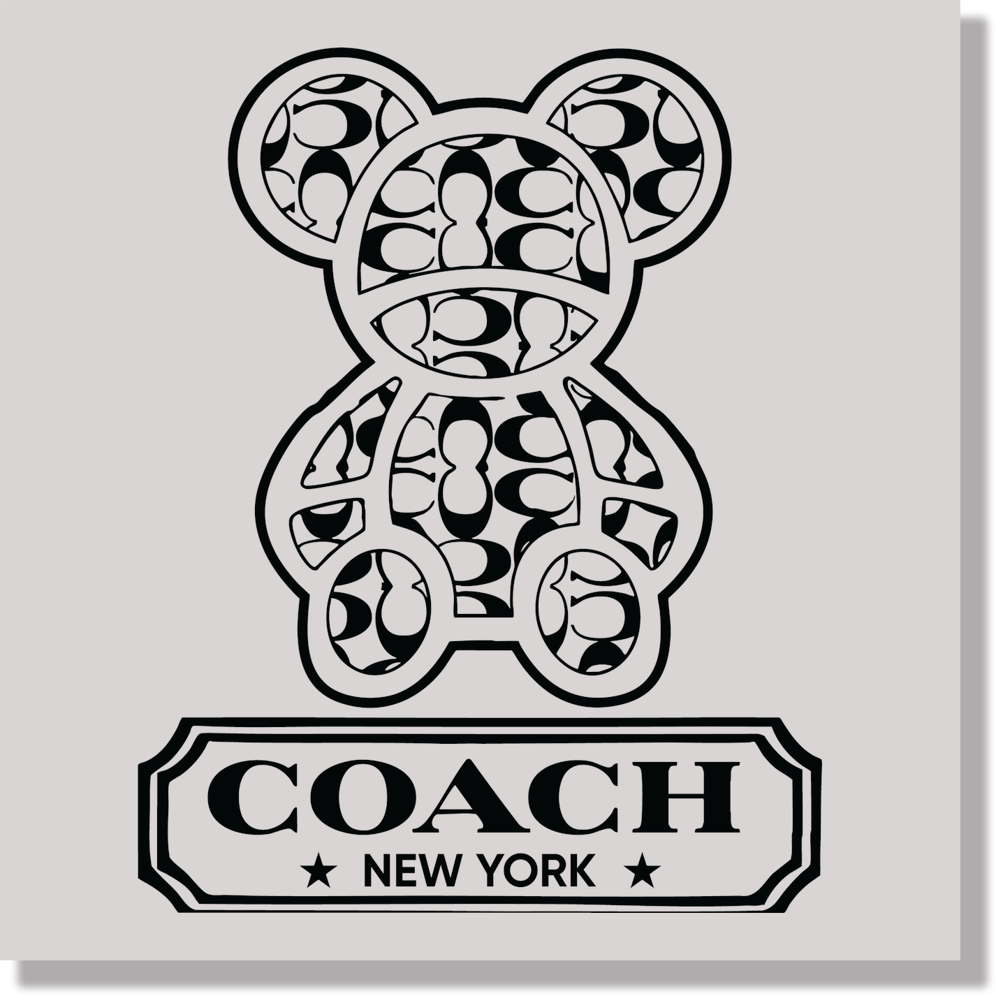 Designer Coach Bear DTF Transfer
