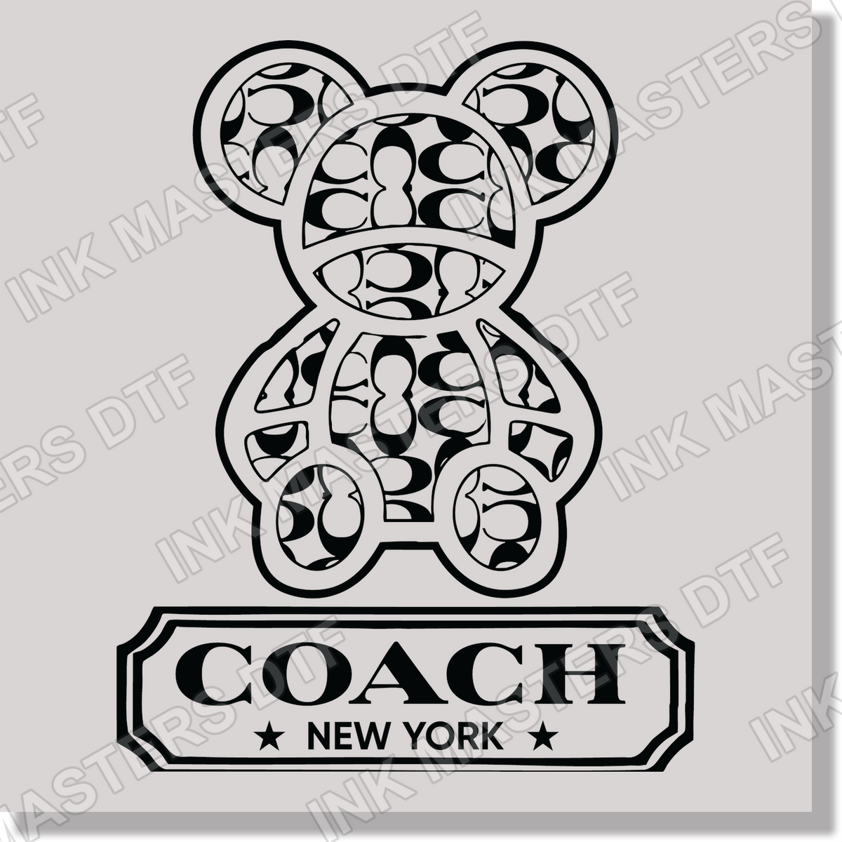Designer Coach Bear DTF Transfer