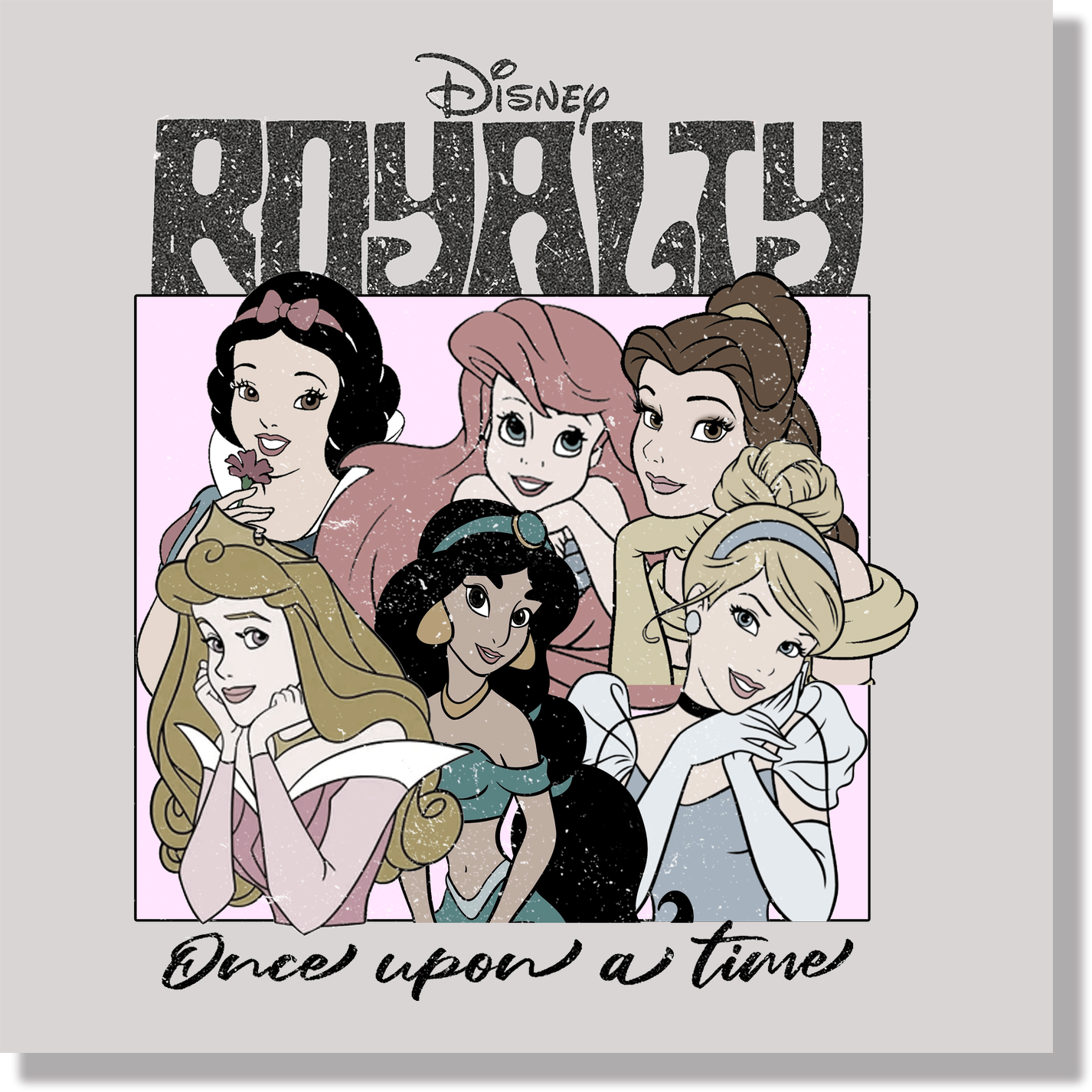 Disney Royalty Princess Textured DTF Transfer