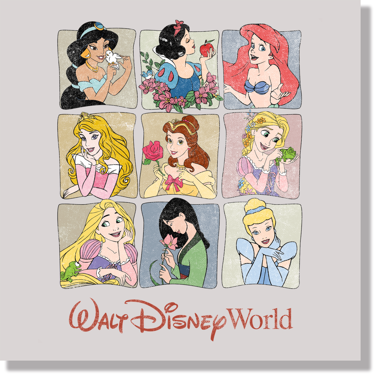 Disney World Princesses DTF Transfer
