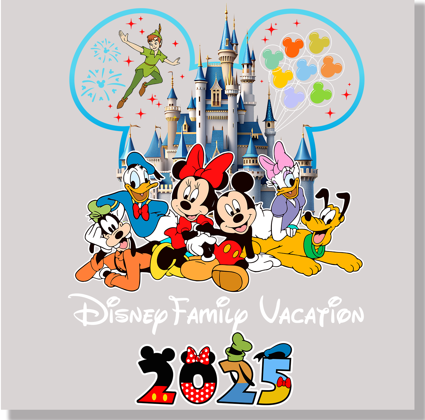 Disney Family Vacation 2025 DTF Transfer