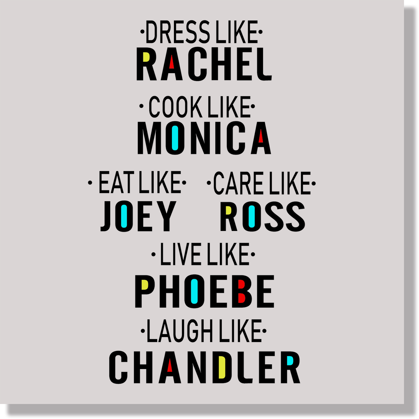 Dress LiKE Rachel Friends TV Show DTF Transfer