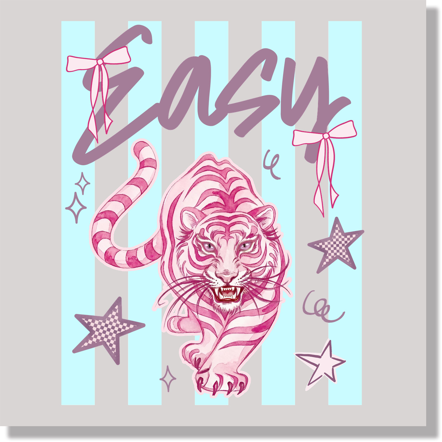 Easy Tiger Funny DTF Transfer