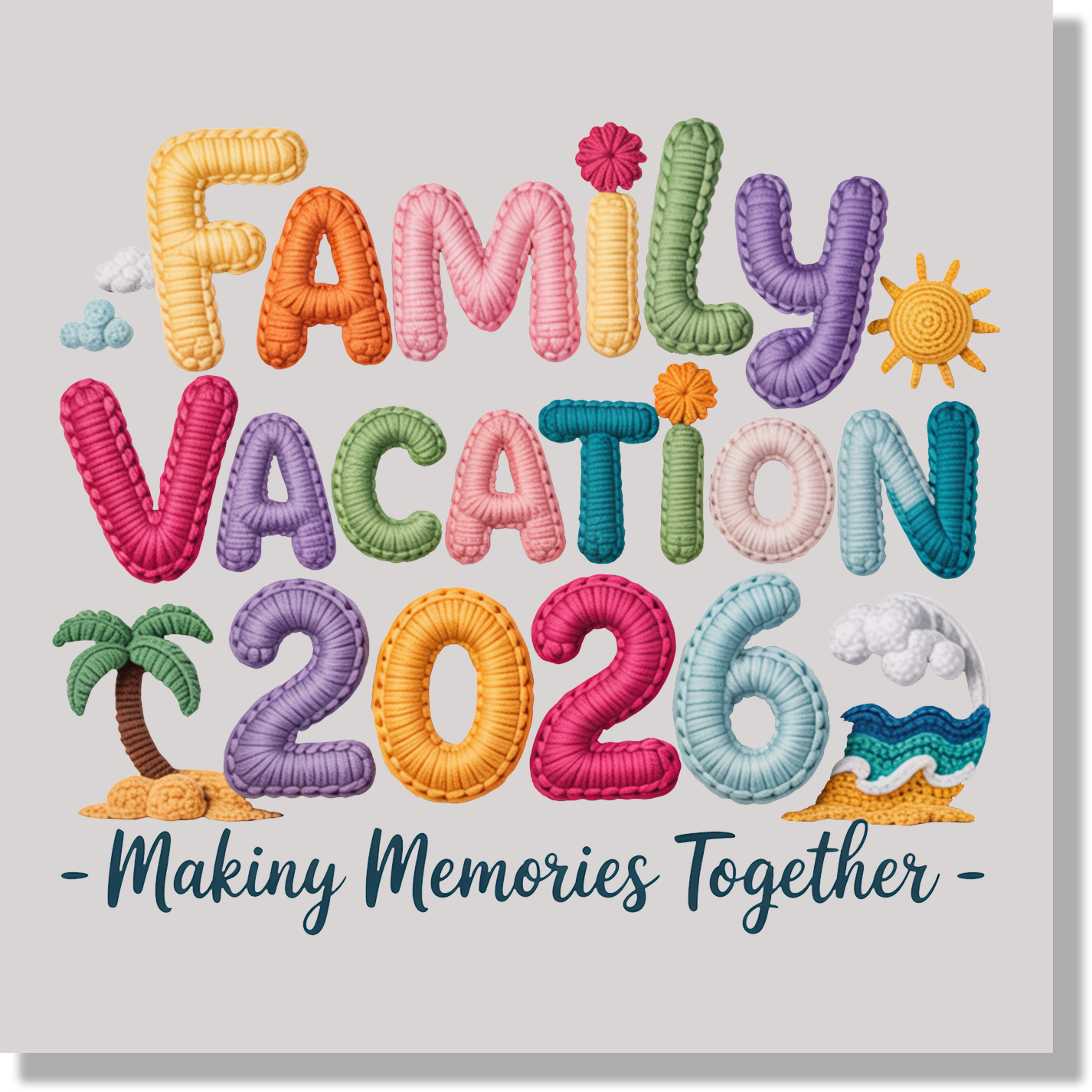 Family Vacation 2026 Special Occassions DTF Transfer
