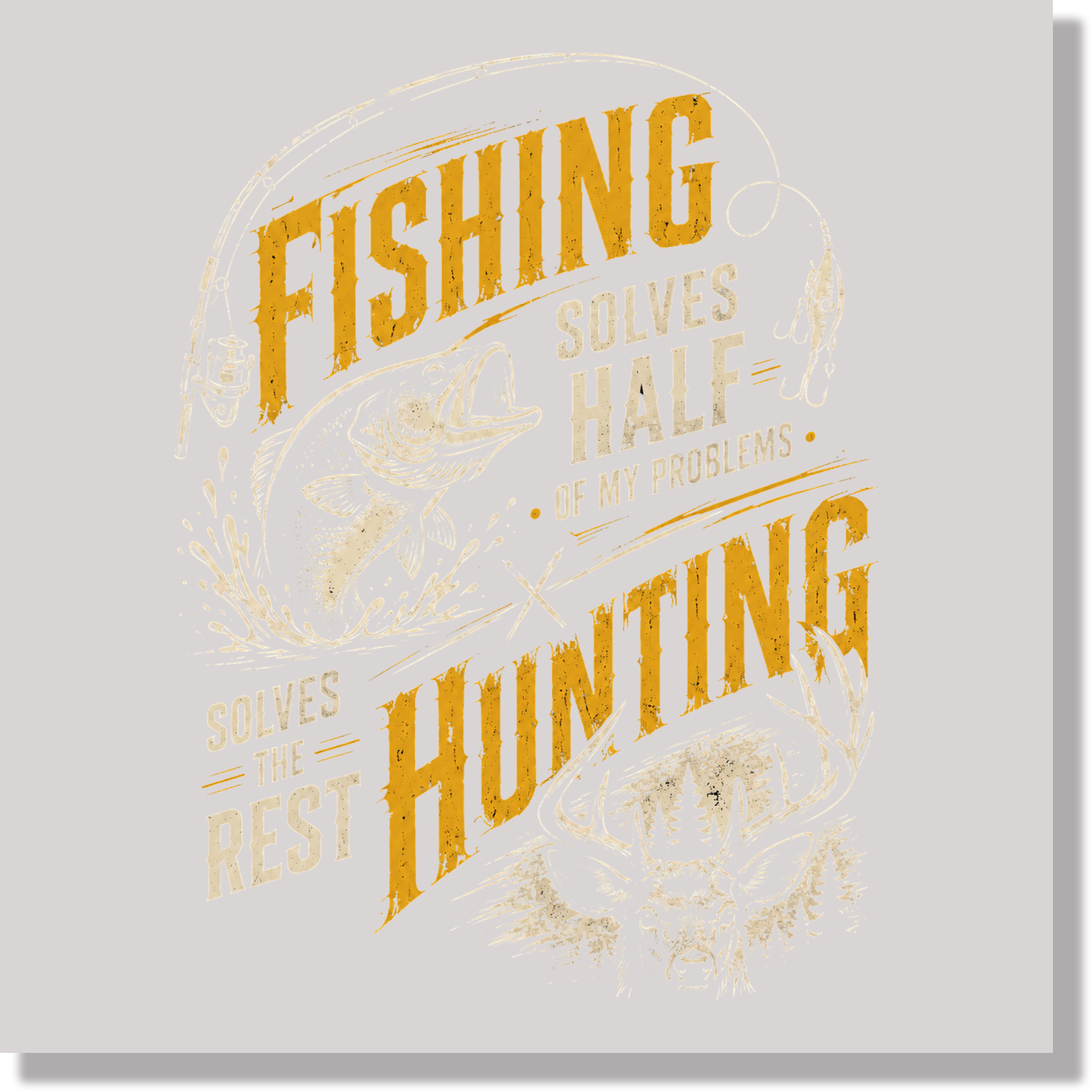 Fishing Solves Half My Problems DTF Transfer