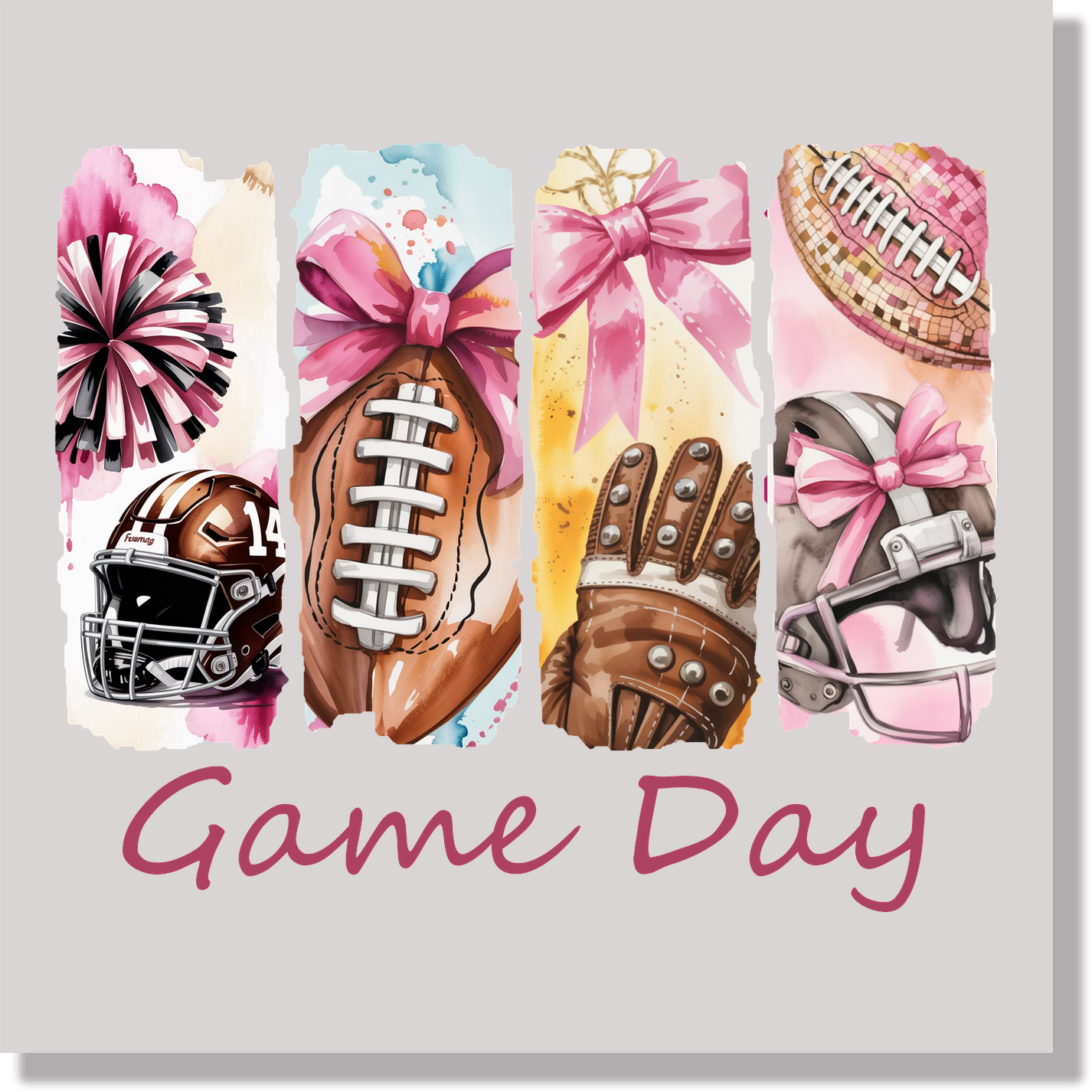 Game Day Football Pink DTF Transfer