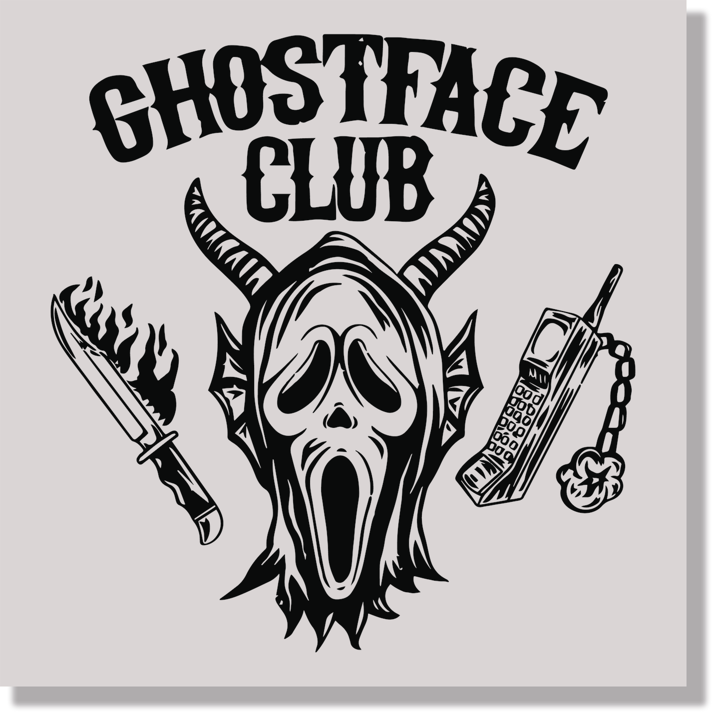 Ghost Face Club DTF Transfer