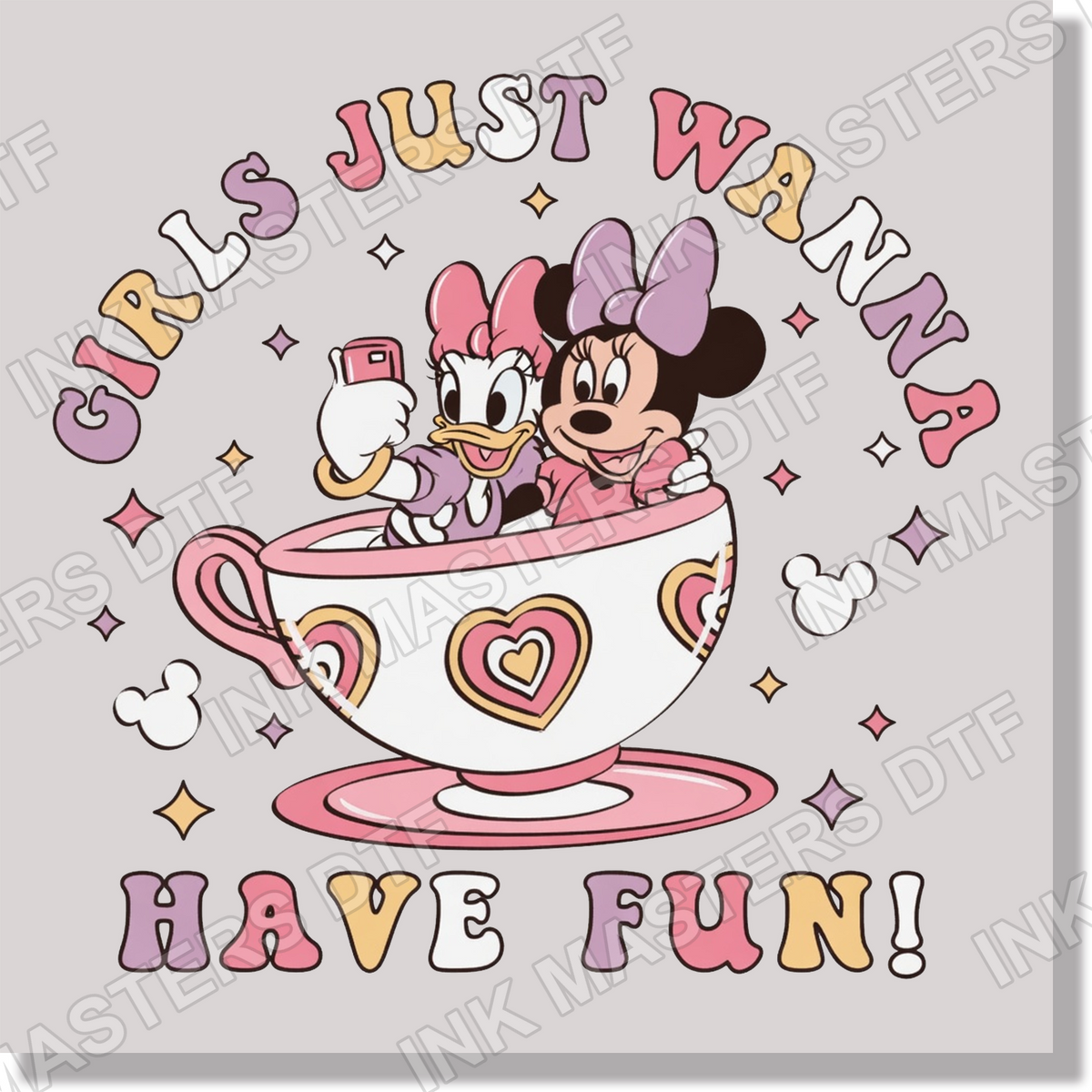 Girls Just Wanna Have Fun Teacup DTF Transfer