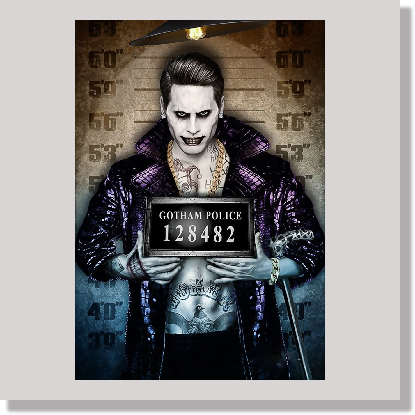 Gotham Police Joker Mugshot  DTF Transfer