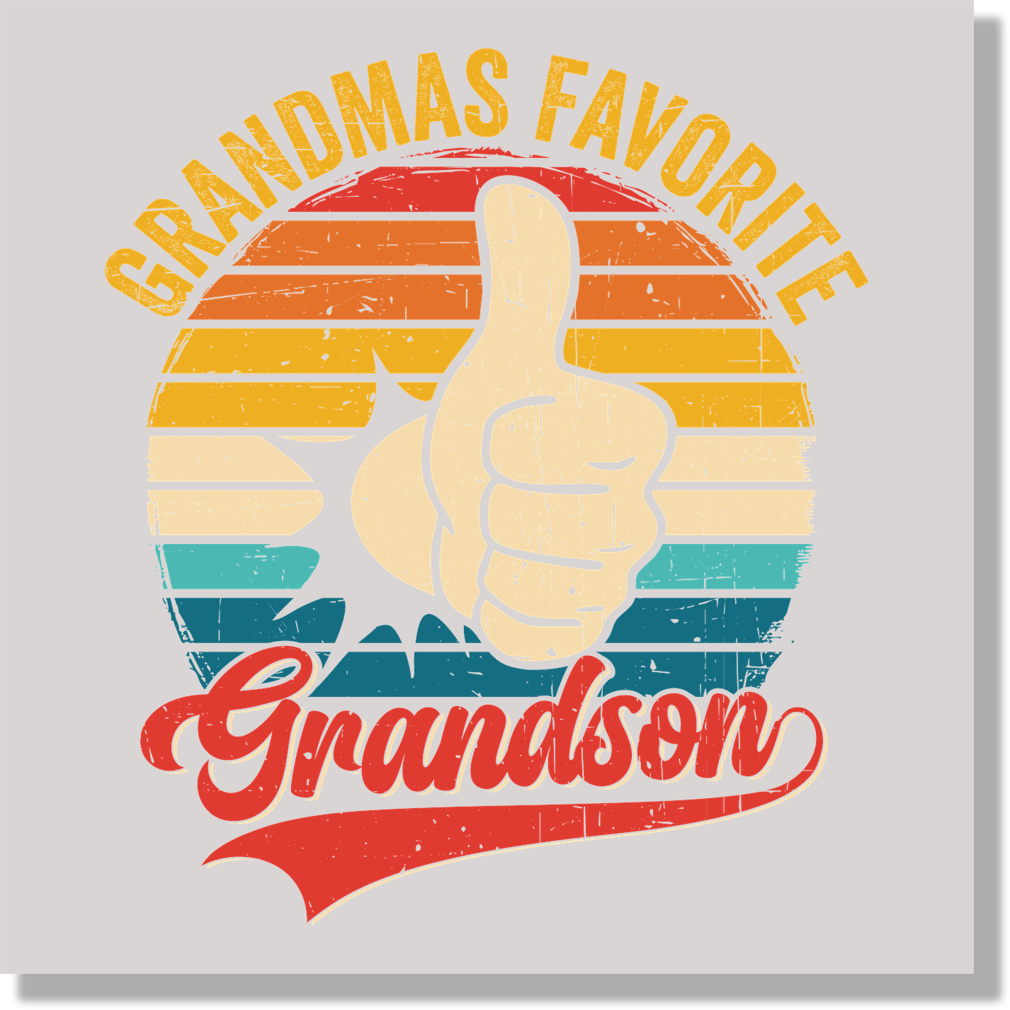 Grandmas Favorite Grandson Funny DTF Transfer