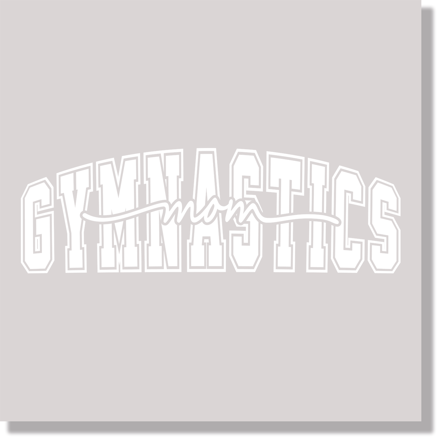 Gymnastics Mom white DTF Transfer