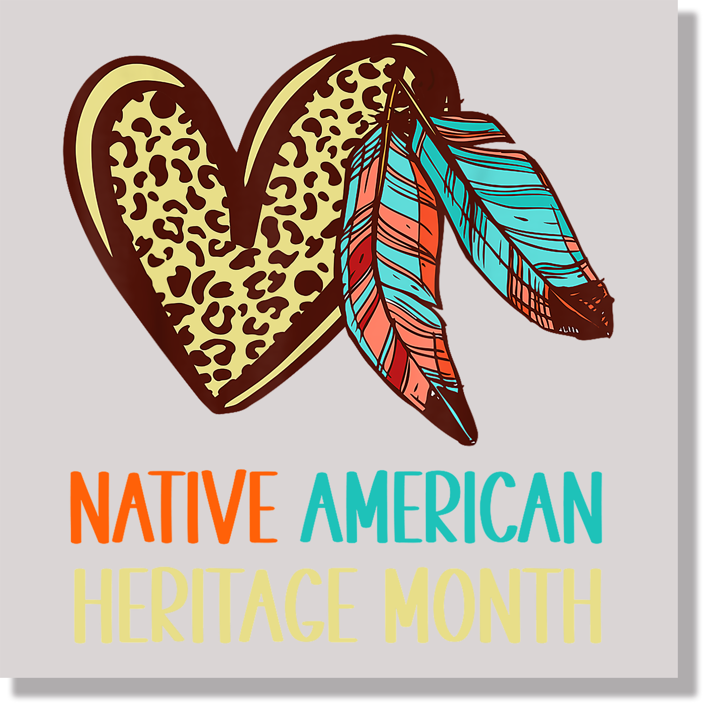 Heart & Feathers Native DTF Transfer