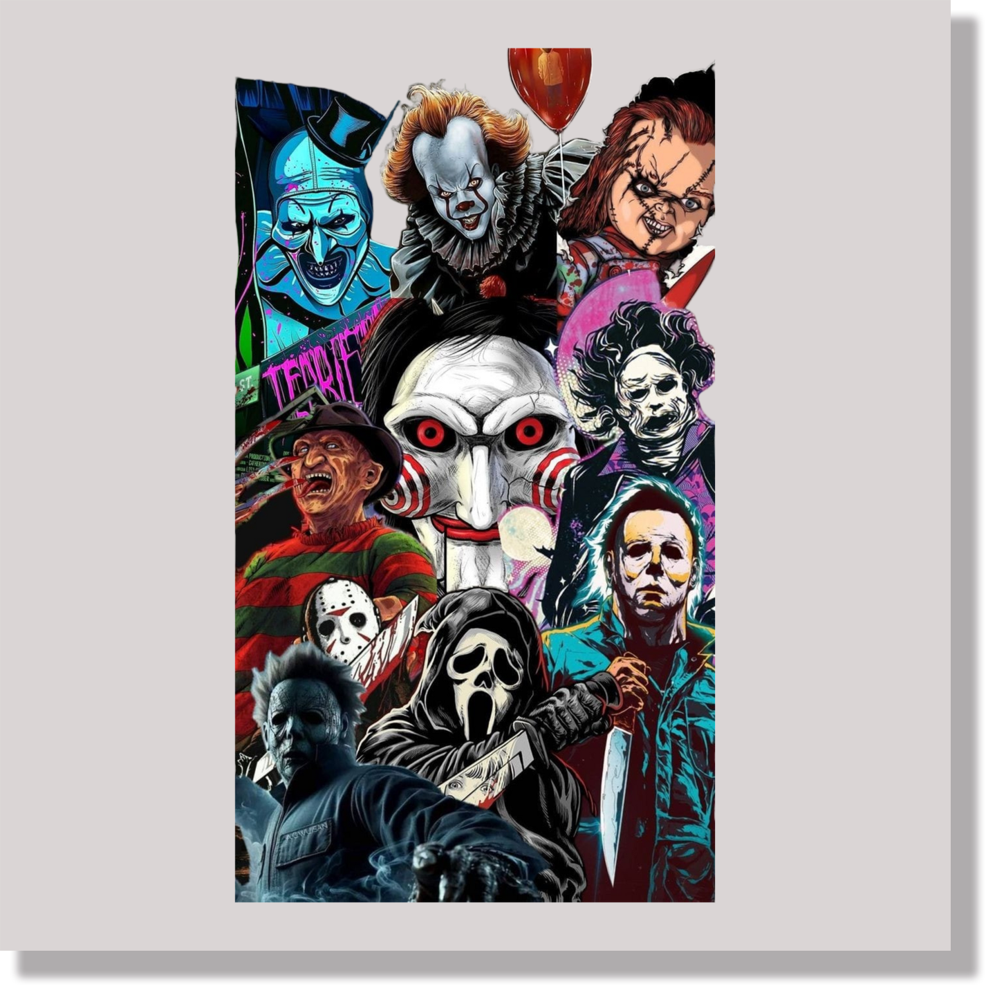 Horror Including Leatherface  DTF Transfer