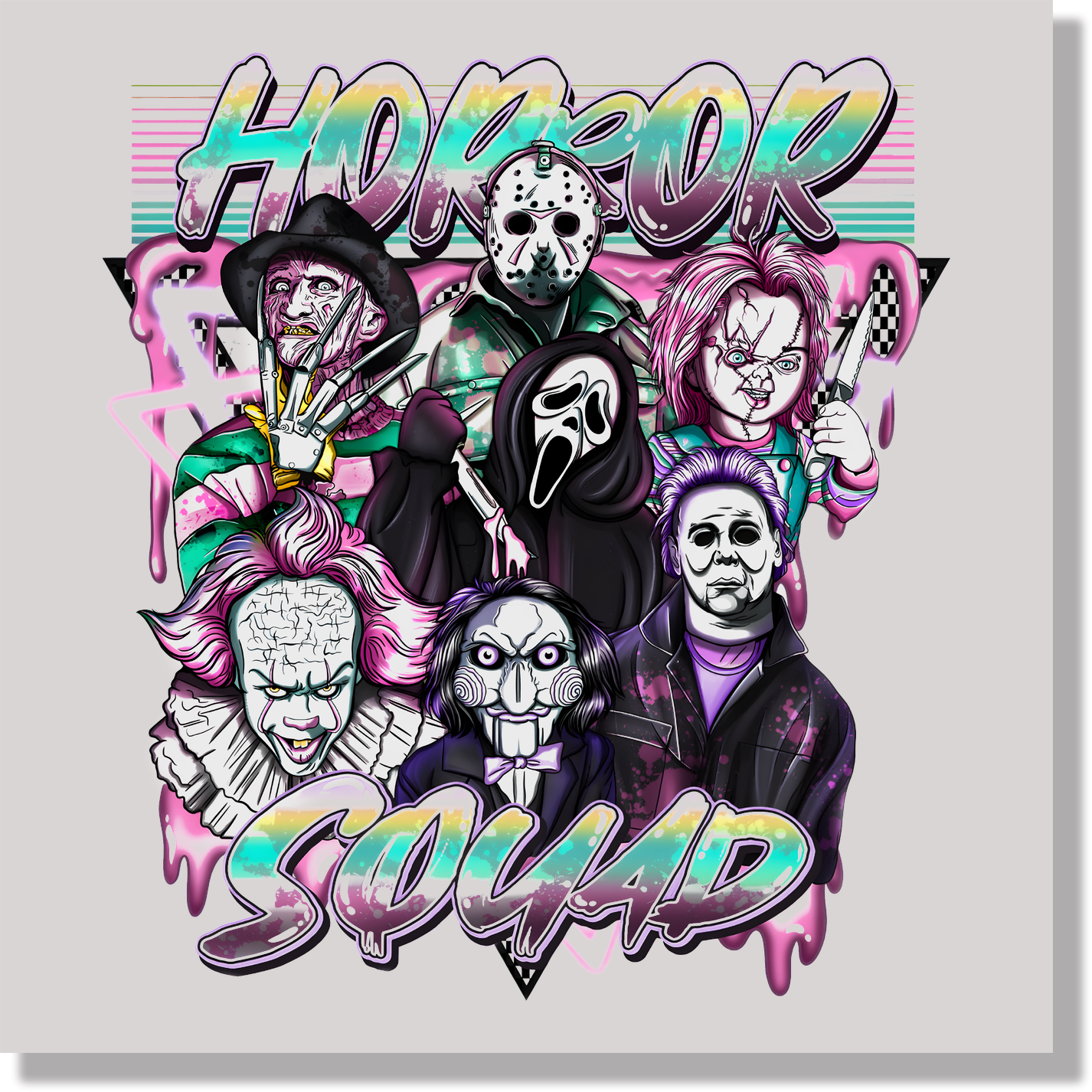 Horror Squad 80s Theme  DTF Transfer
