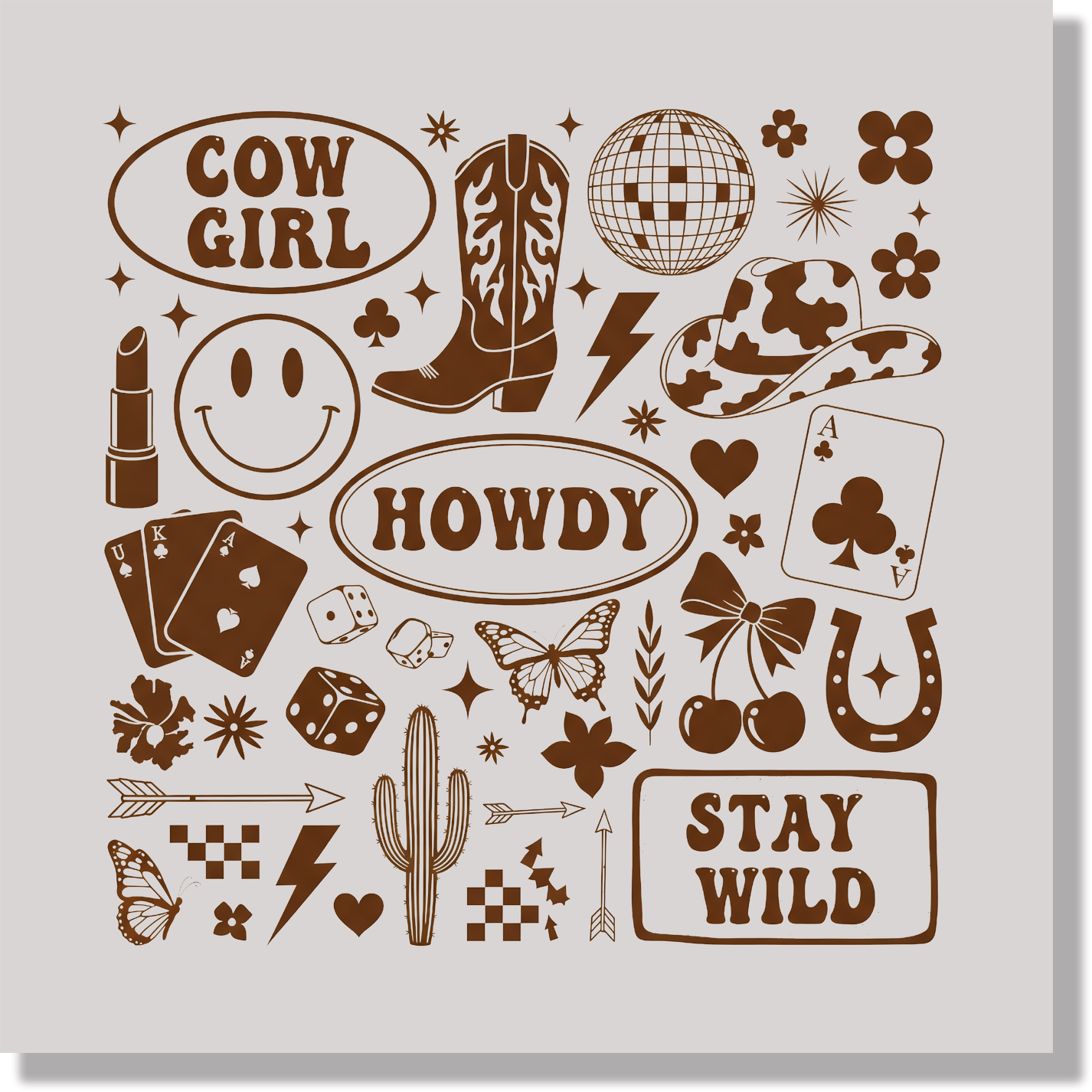 Howdy Cowgirl Stay Wild Women DTF Transfer