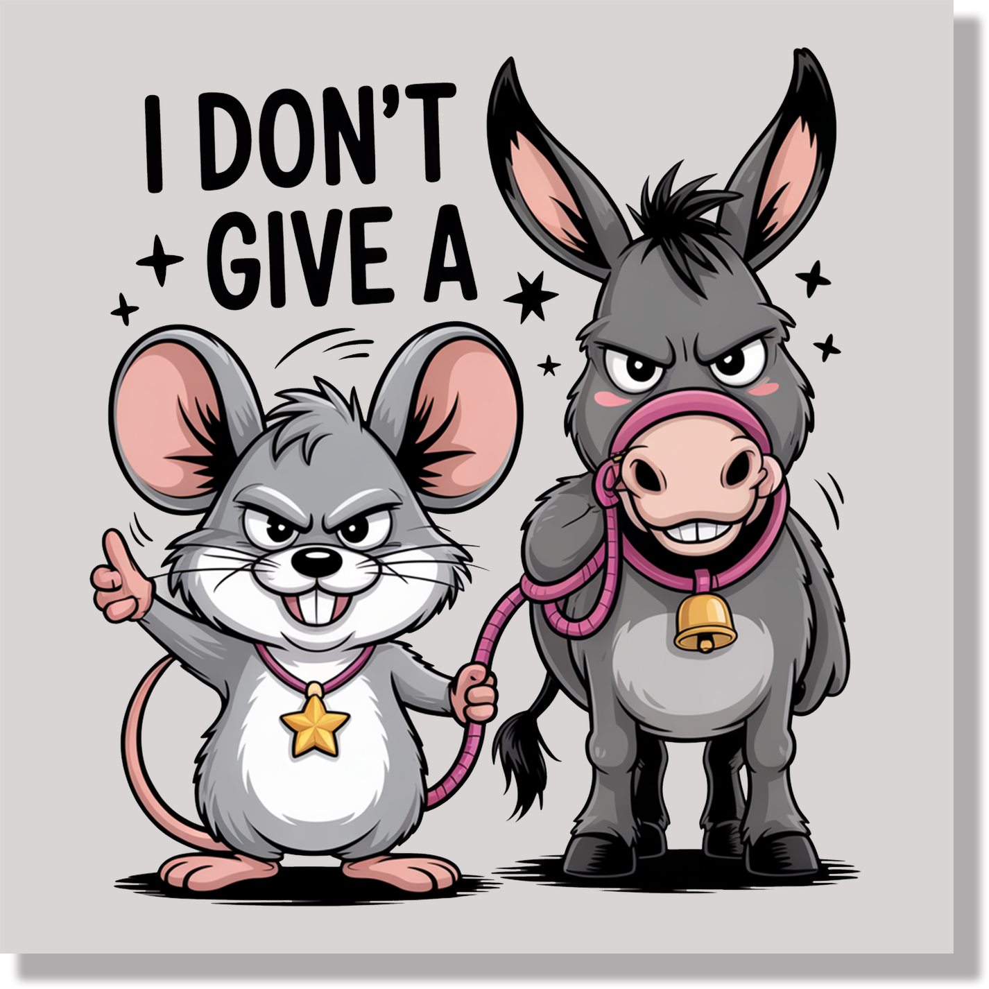 I Don't Give A Rats Funny DTF Transfer