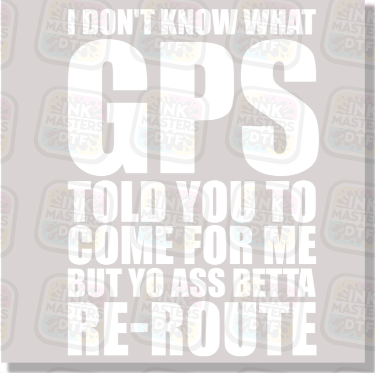 I Don't Know What GPS Told You DTF Transfer