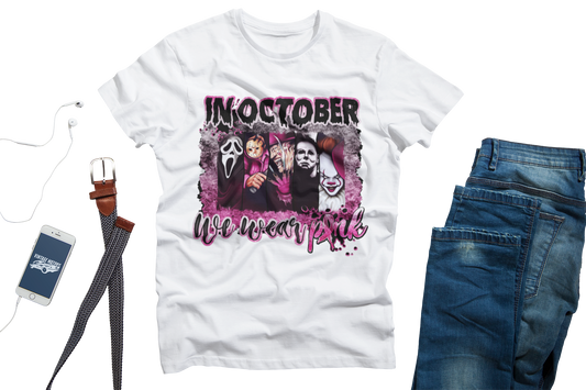 In October We Wear Pink Unisex T-Shirt