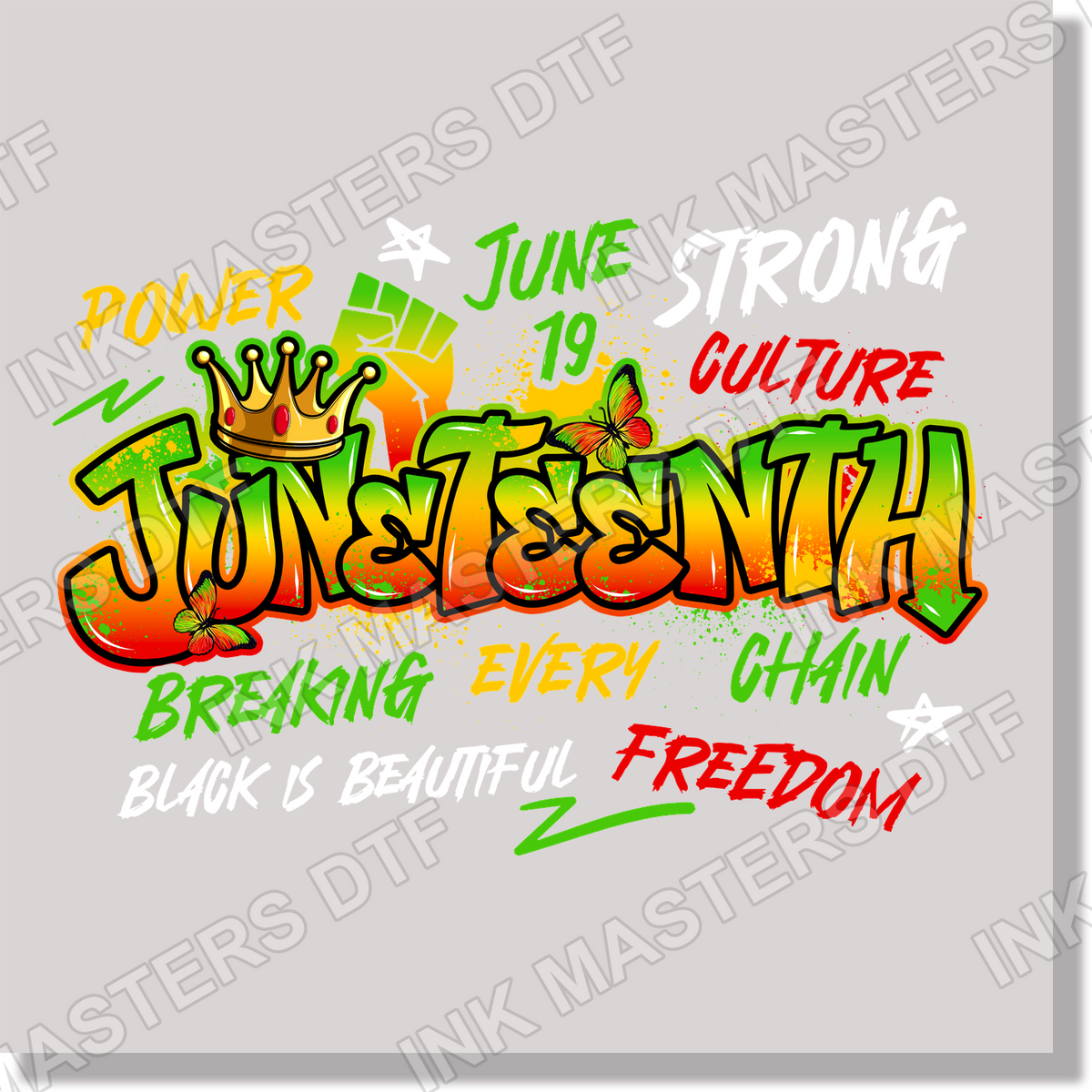Juneteenth Breaking Free DTF Transfer