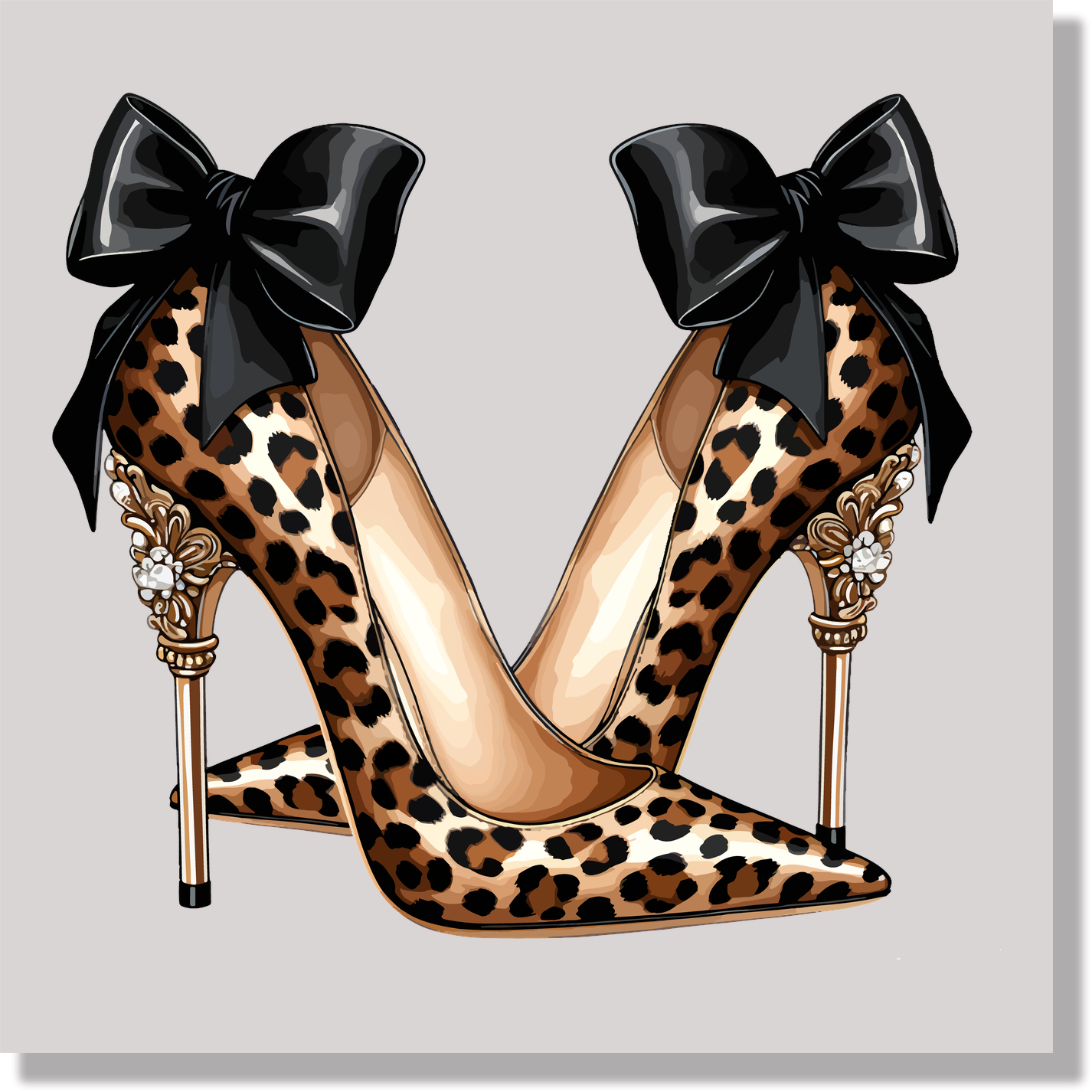 Leapord Heels DTF Transfer