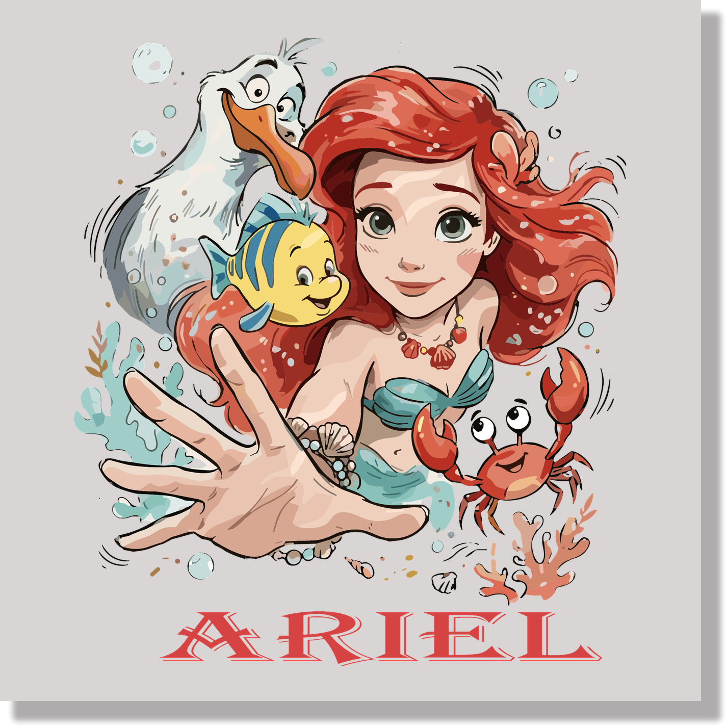Little Mermaid DTF Transfer