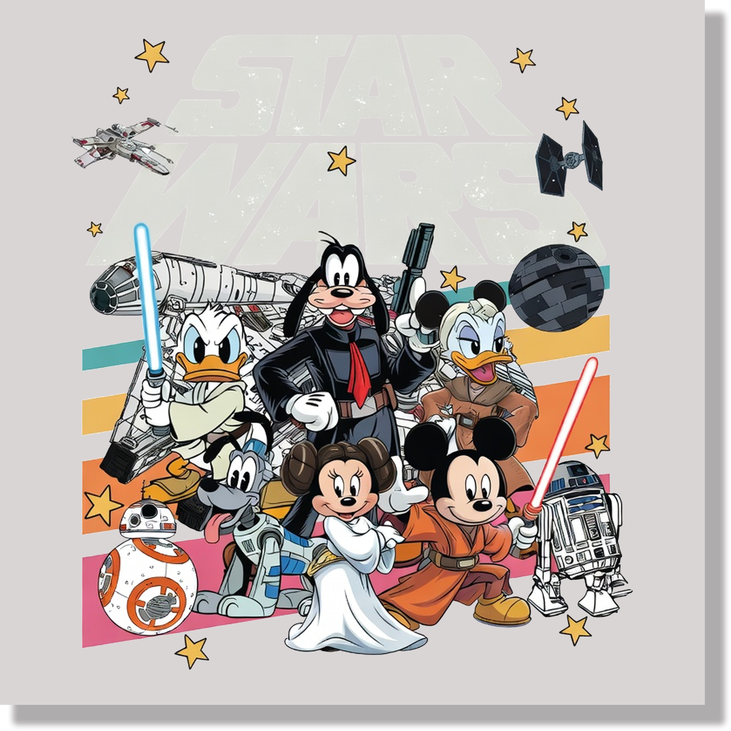 MIckey Mouse & Friends Star Wars DTF Transfer