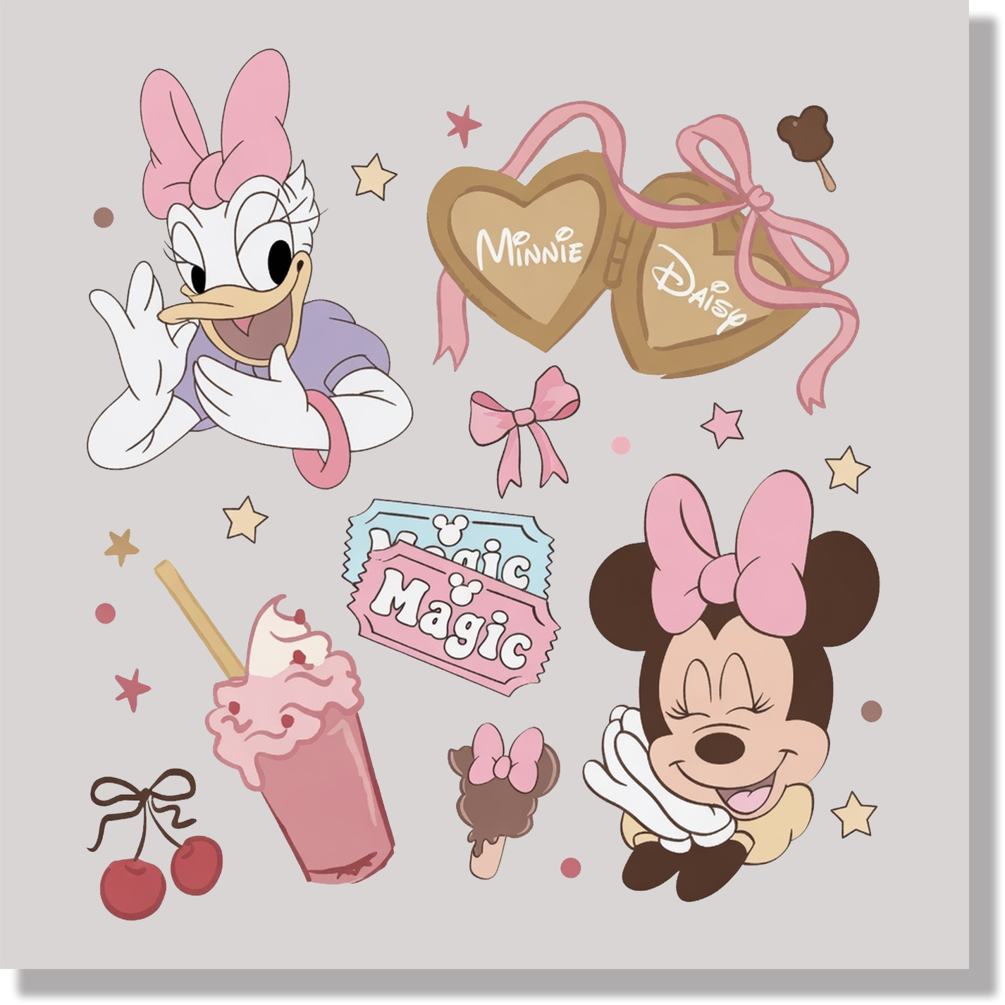 Magic Ticket Minnie & Daisy DTF Transfer