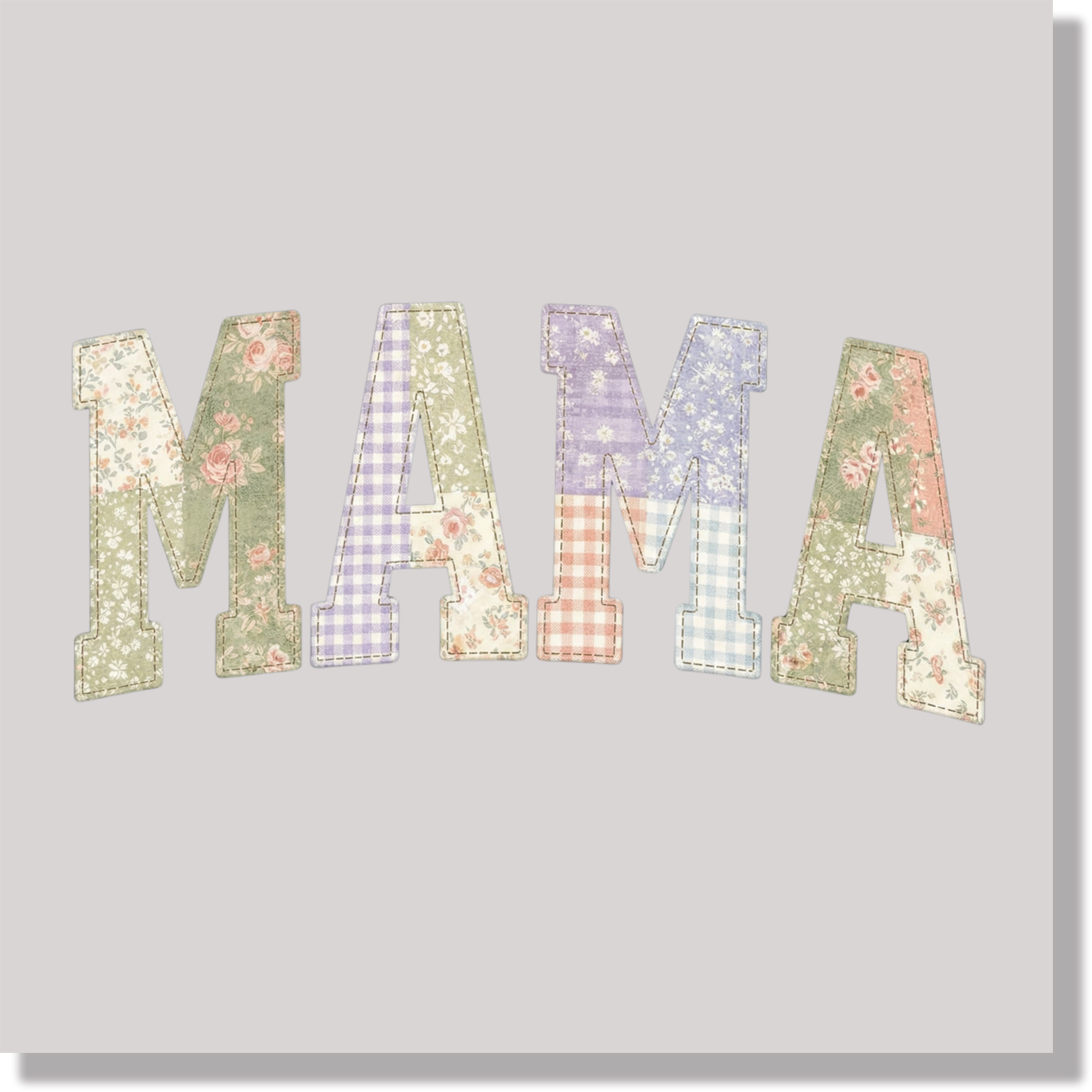 Mama Faux Patchwork Country Mom DTF Transfer