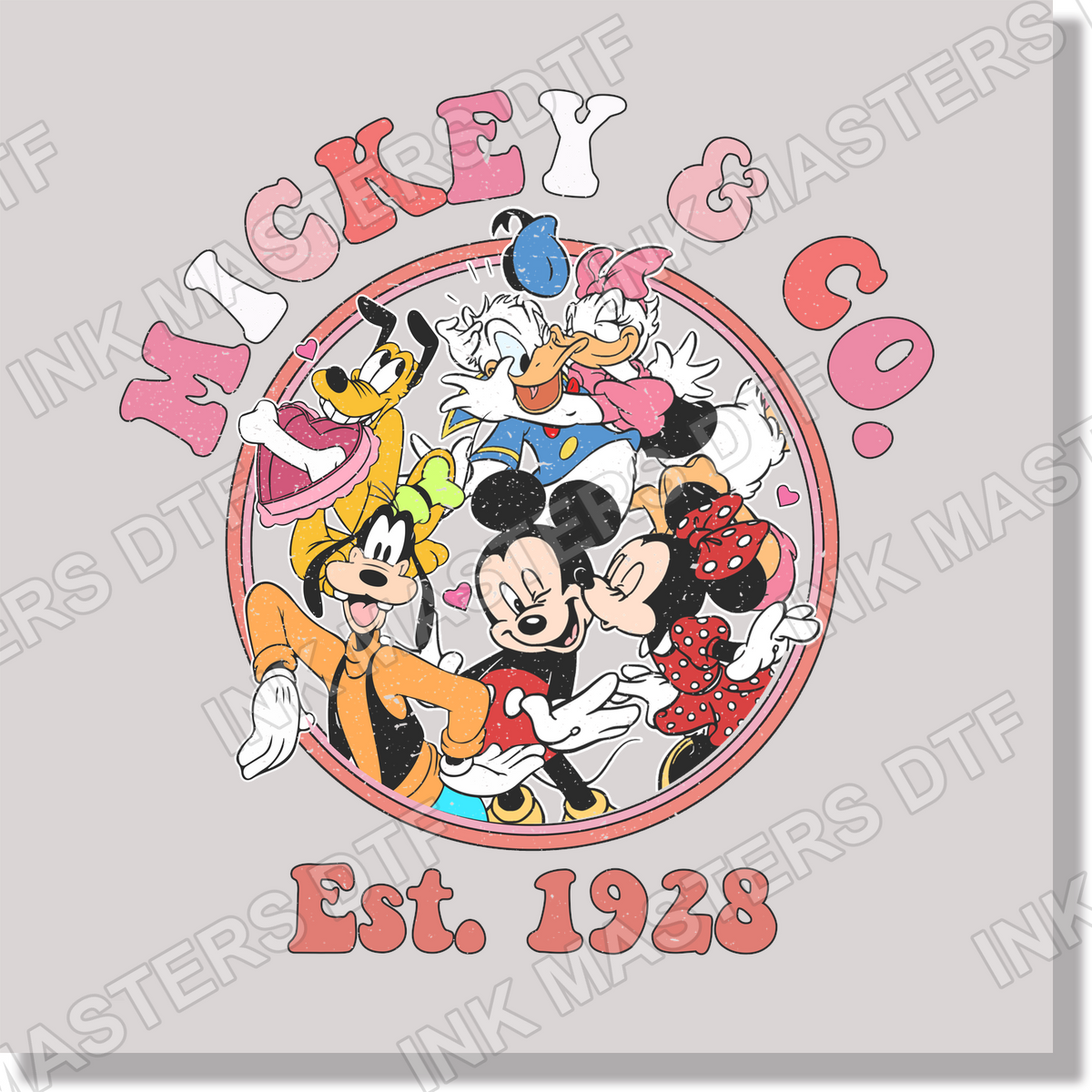 Mickey & Co ValentineS Day DTF Transfer