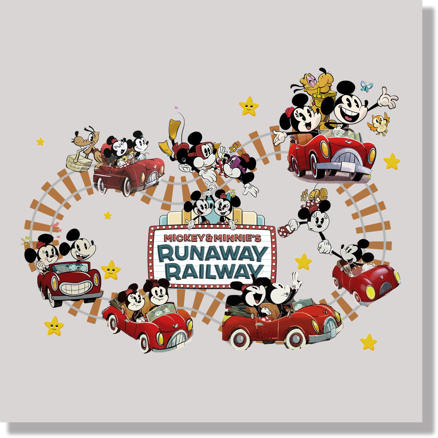Mickey & Minnie's Runaway Railway  DTF Transfer
