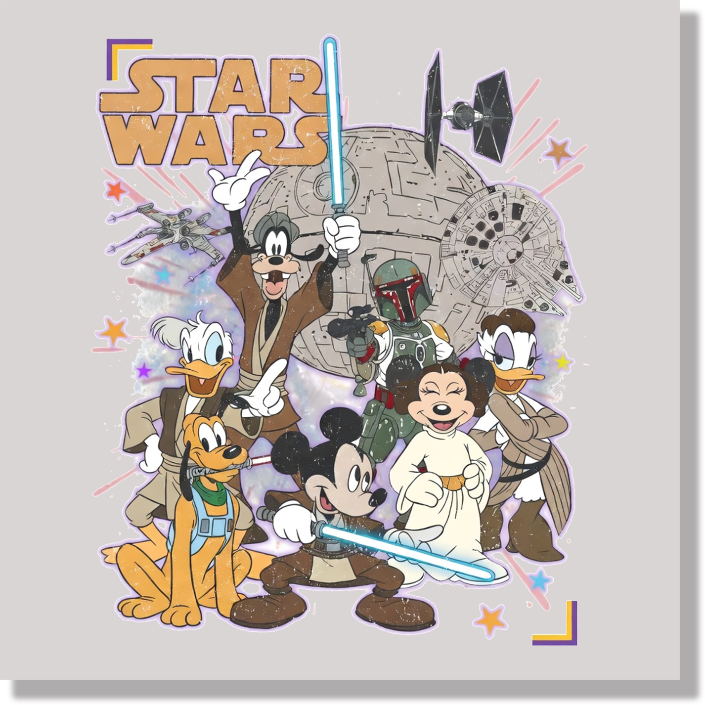 Mickey Star Wars 2 DTF Transfer
