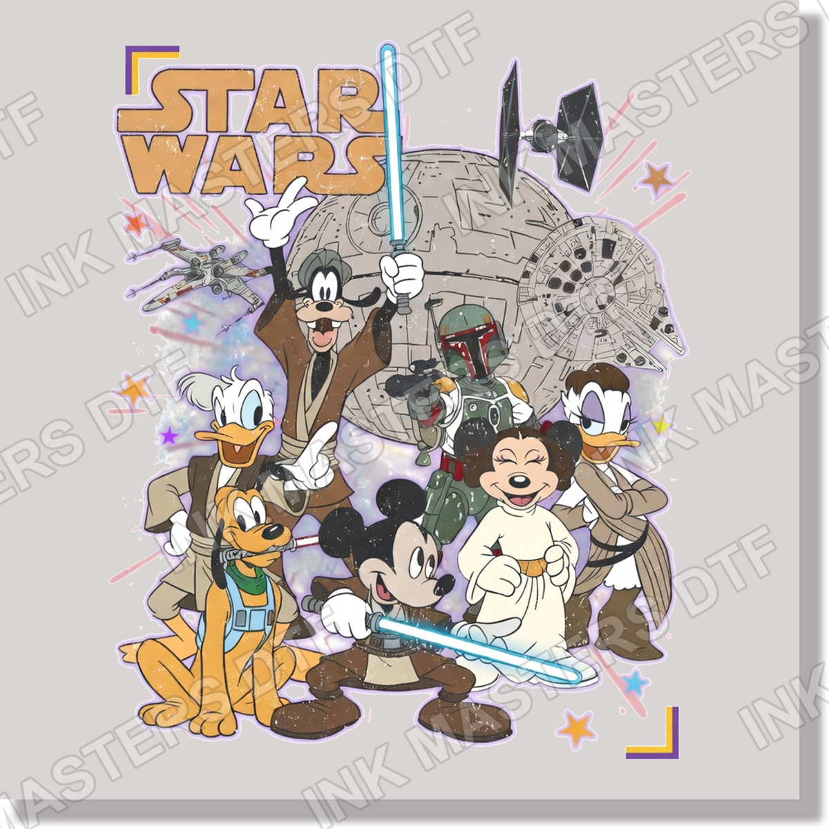 Mickey Star Wars 2 DTF Transfer