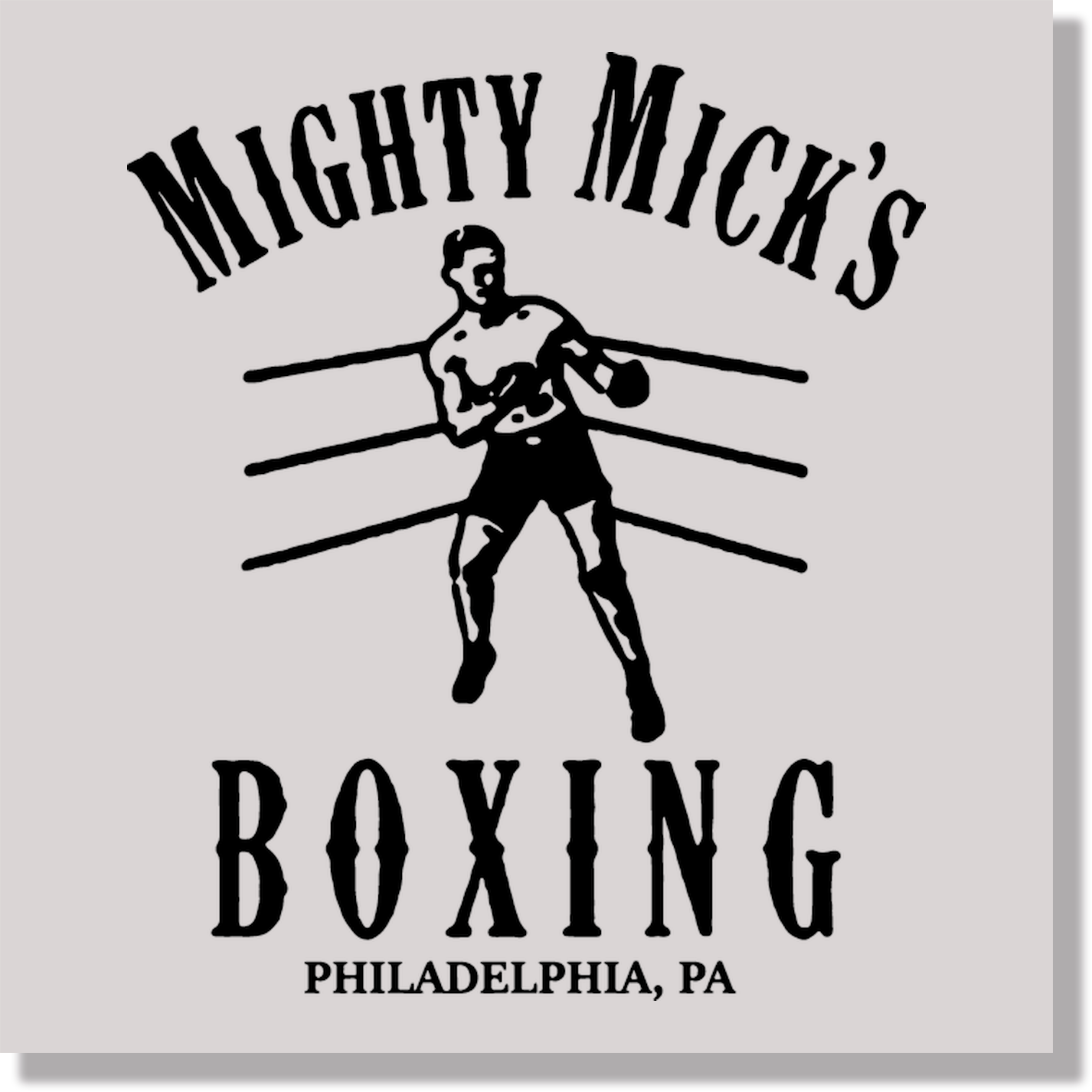 Mighty Micks Boxing All Black DTF Transfer