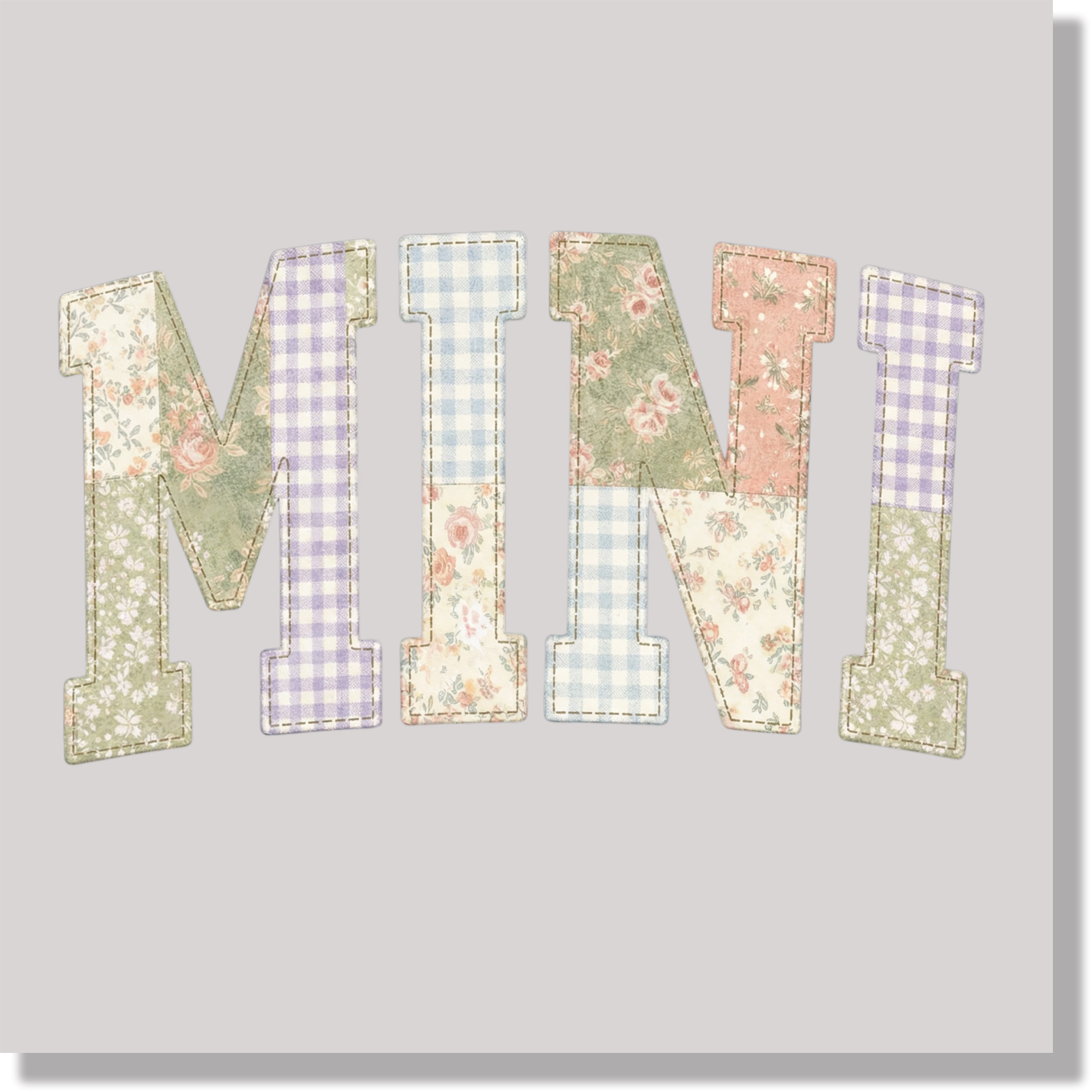 Mini Faux Patchwork Floral Country Mom DTF Transfer