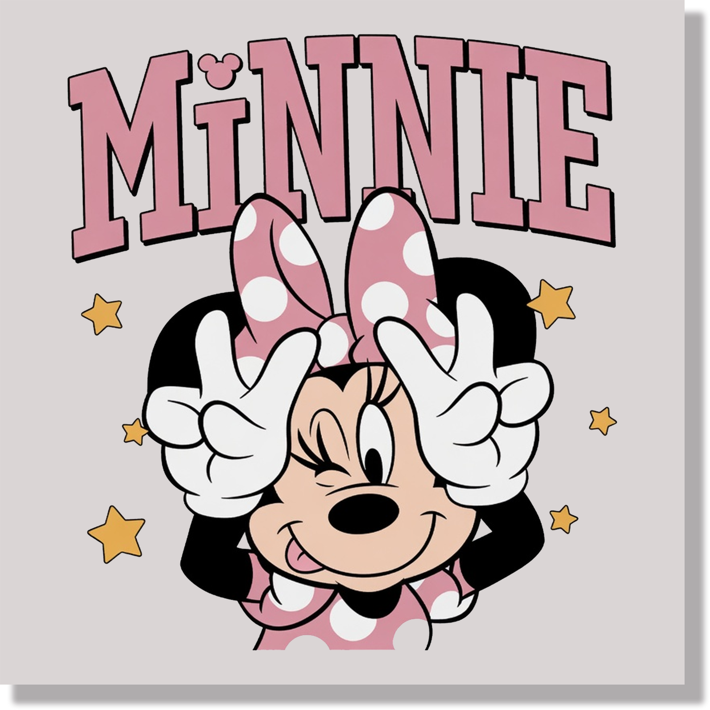 Minnie Silly Face DTF Transfer