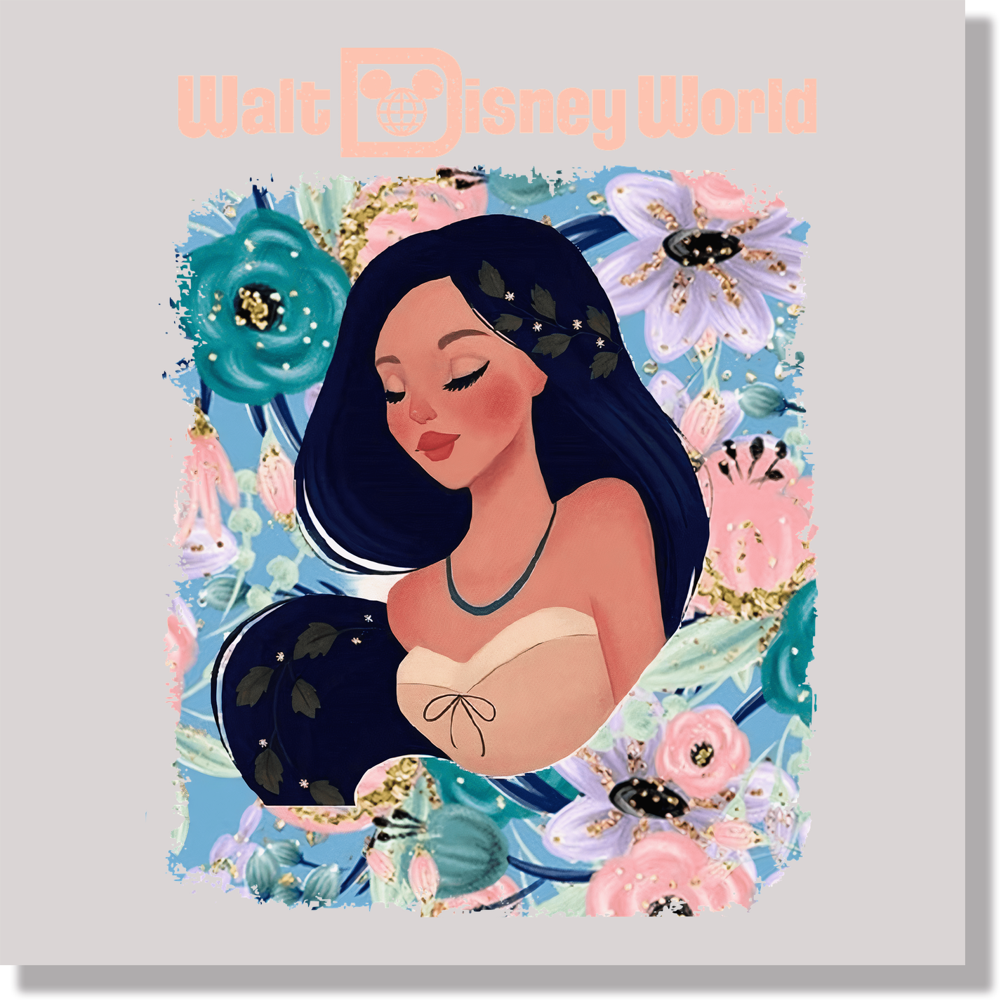Pastel Disney Princess Pocahontas DTF Transfer