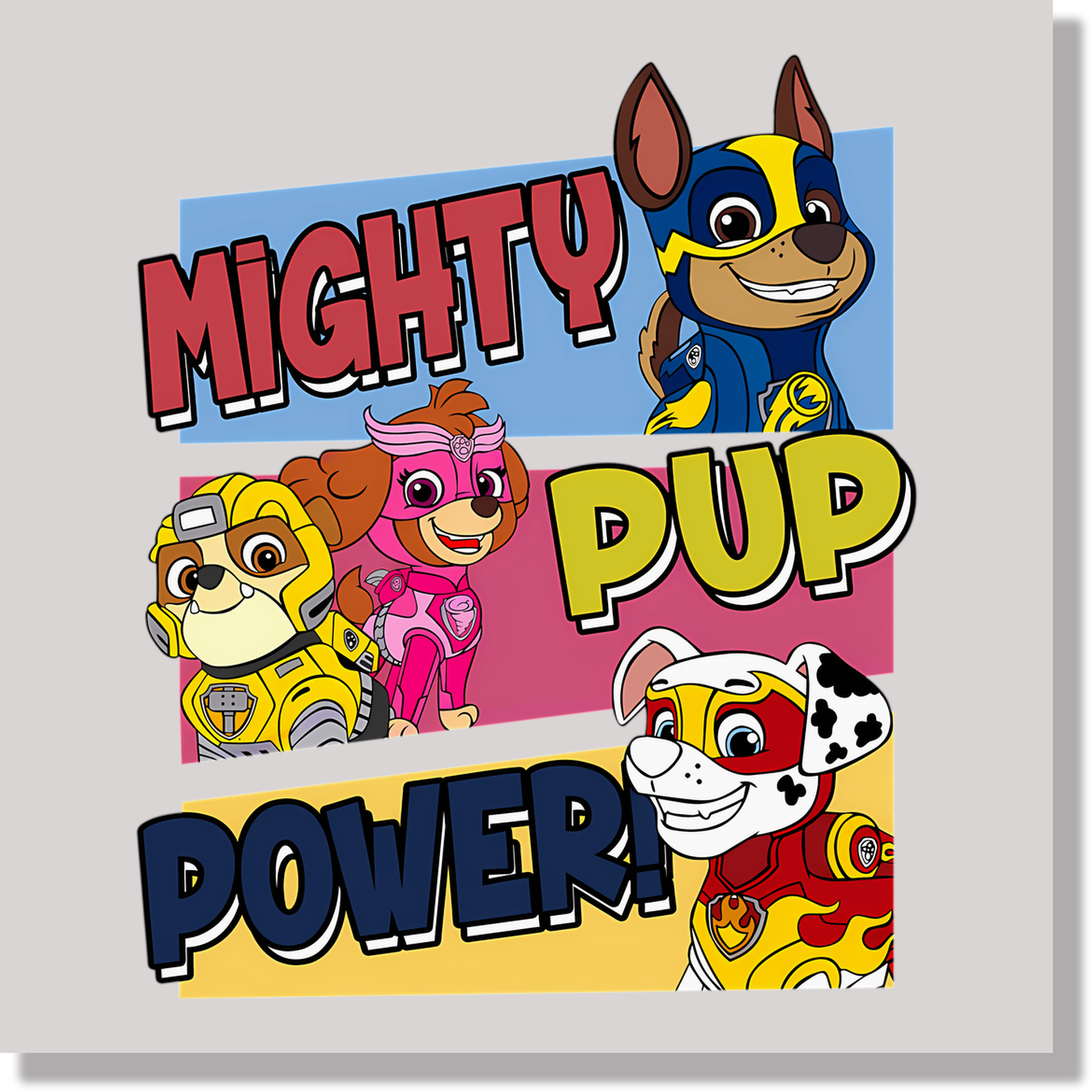 Paw Patrol Mighty Pup Power DTF Transfer