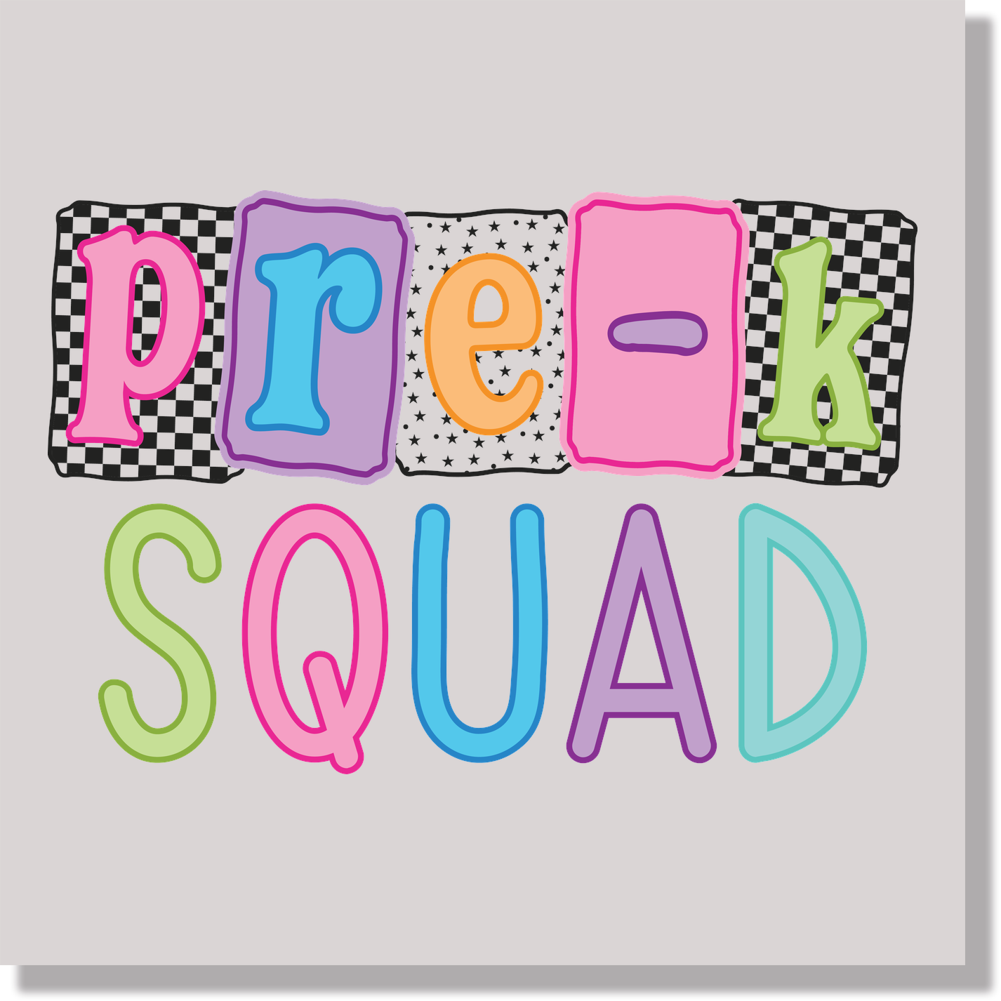Pre K Squad Back To School DTF Transfer
