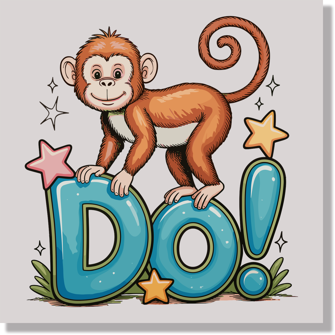 Preppy Monkey Do Funny DTF Transfer