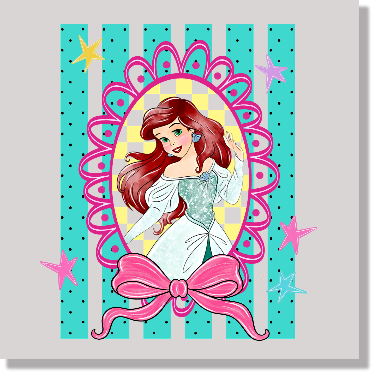 Preppy Stripes Ariel DTF Transfer