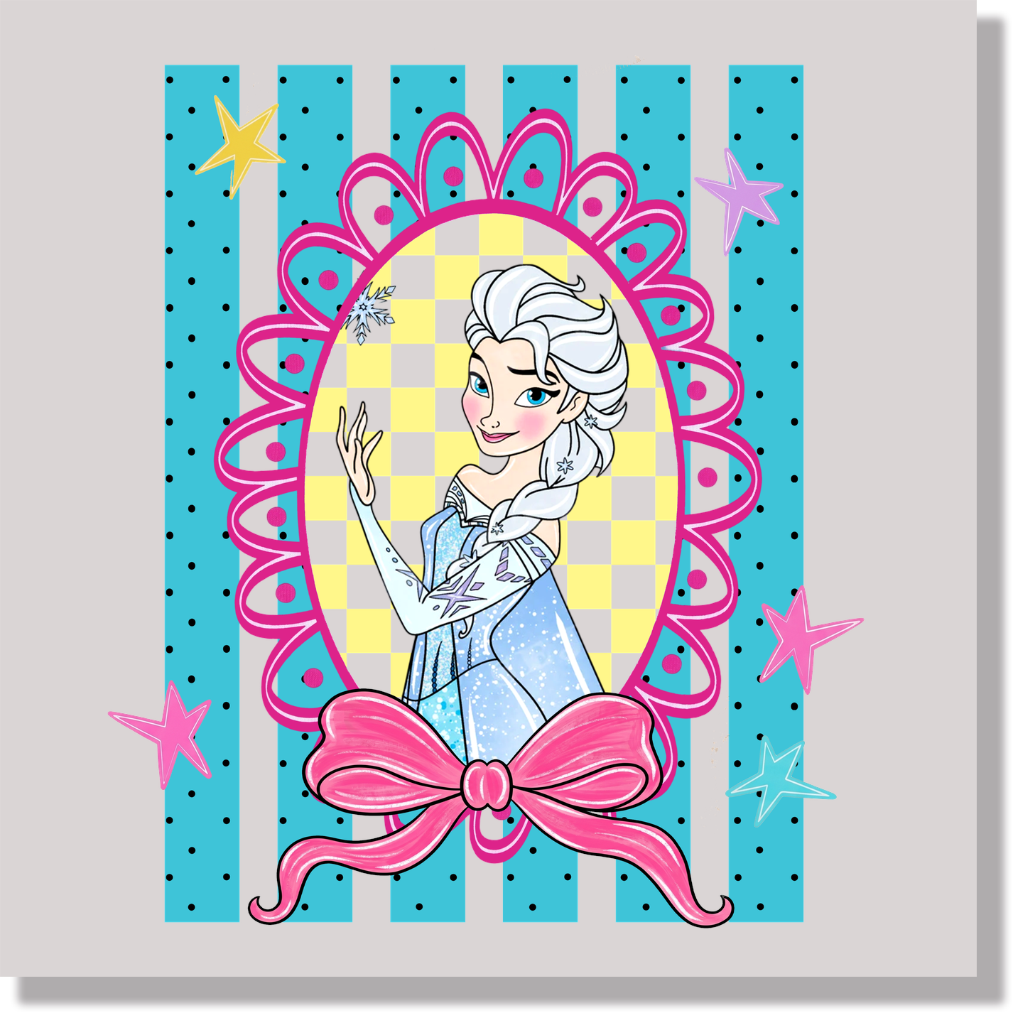 Preppy Stripes Elsa DTF Transfer
